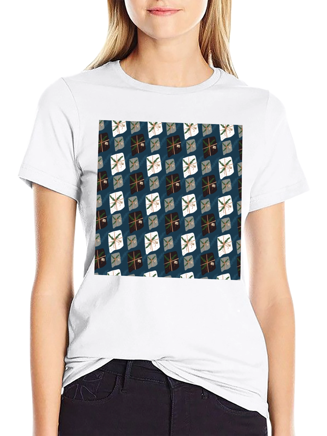 Gift Wrapped Presents Pattern T-Shirt