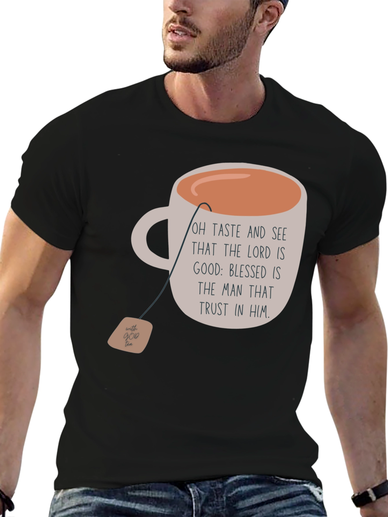 Taste & See Tea Shirt: Christian Verse Apparel