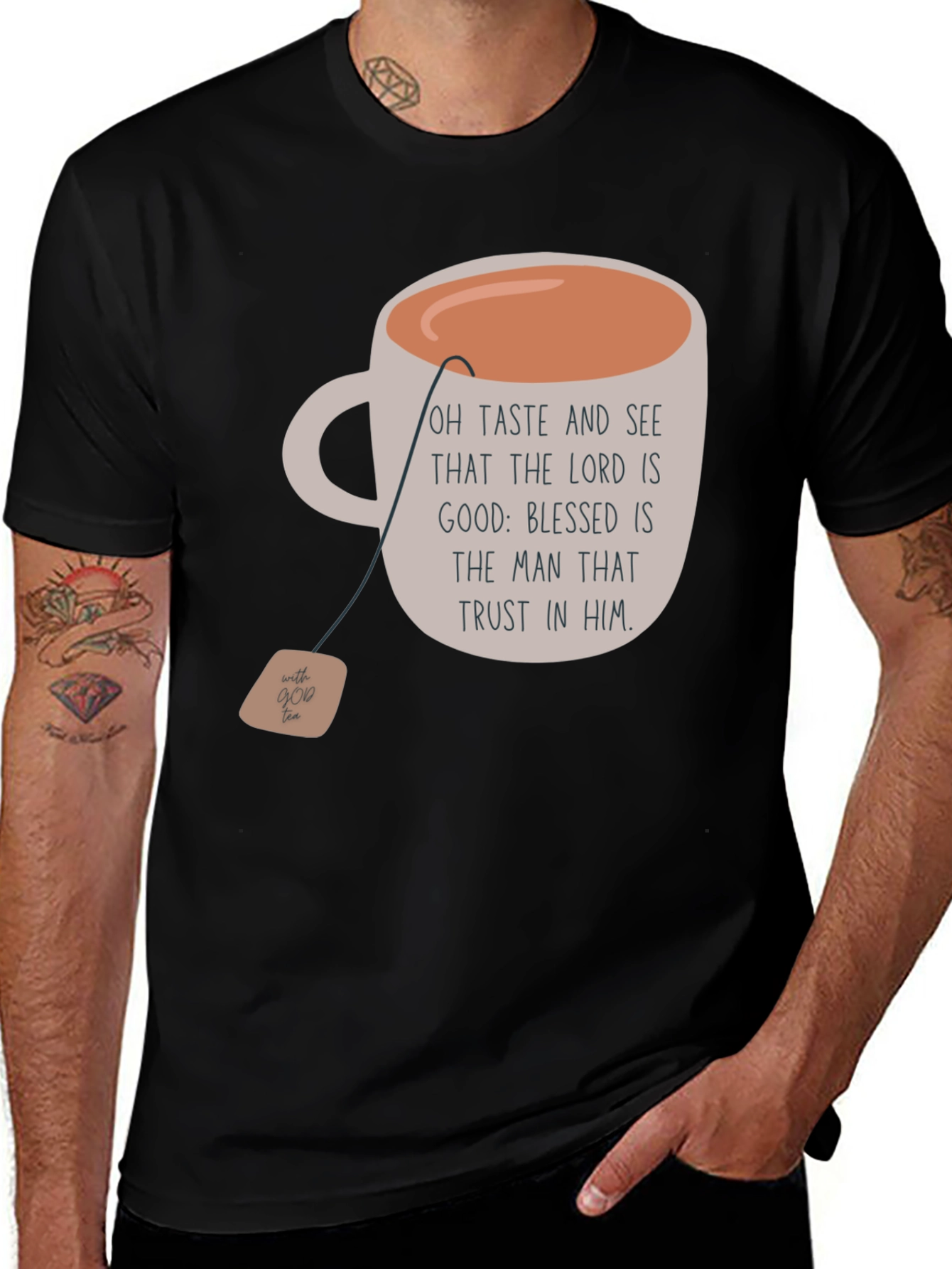Taste & See Tea Shirt: Christian Verse Apparel