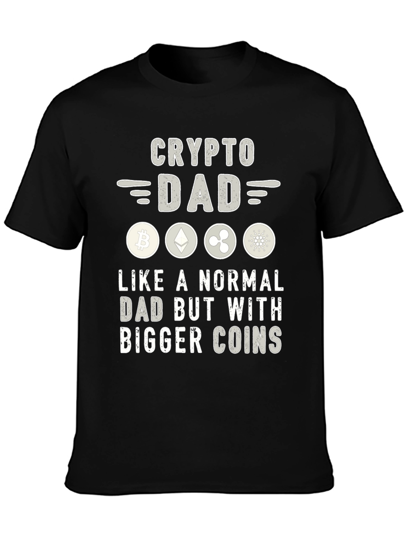 Crypto Dad T-Shirt - Bitcoin Ethereum Ripple Cardano