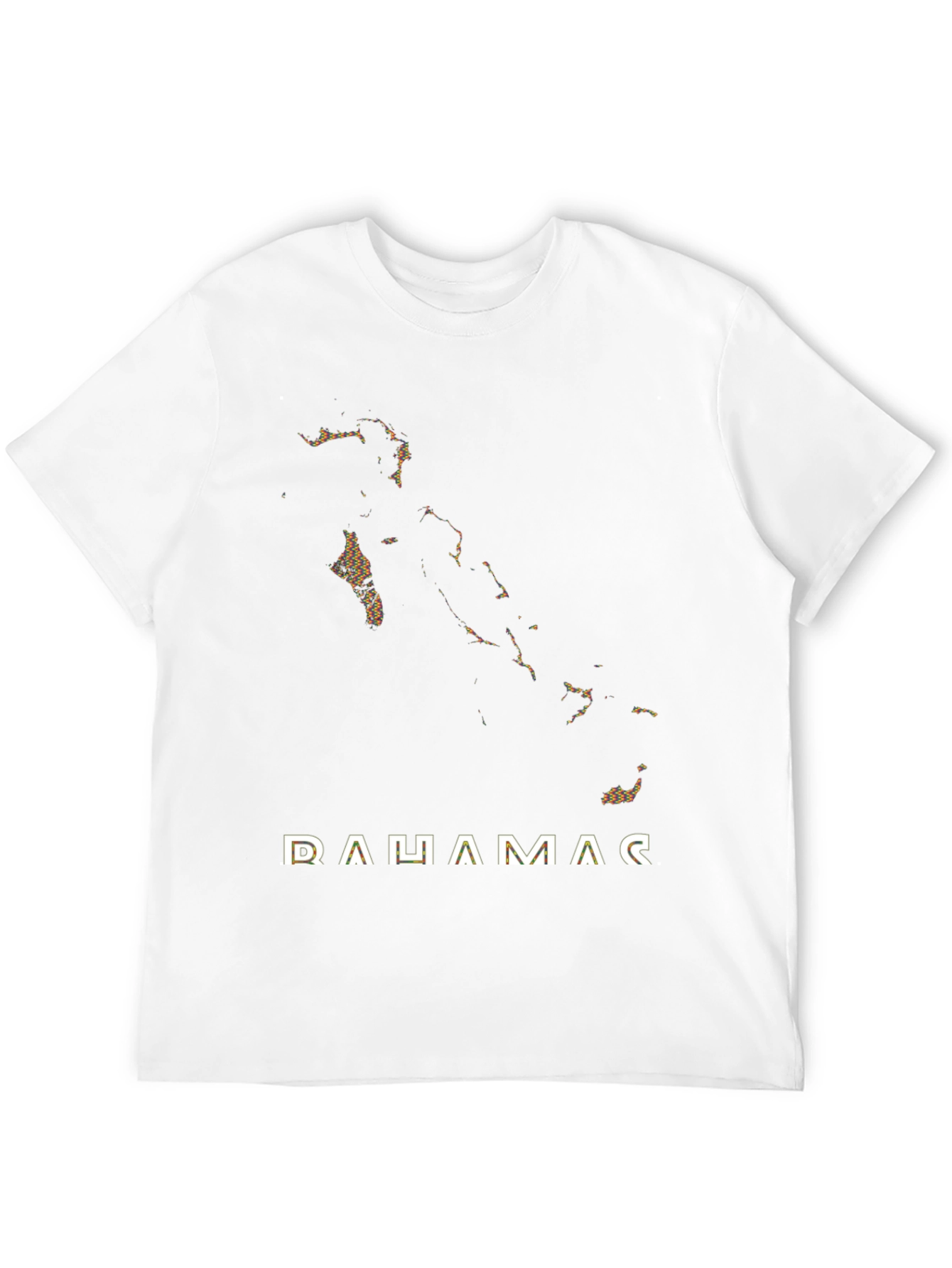 Bahamas Map Black T-Shirt - Island Graphic Tee