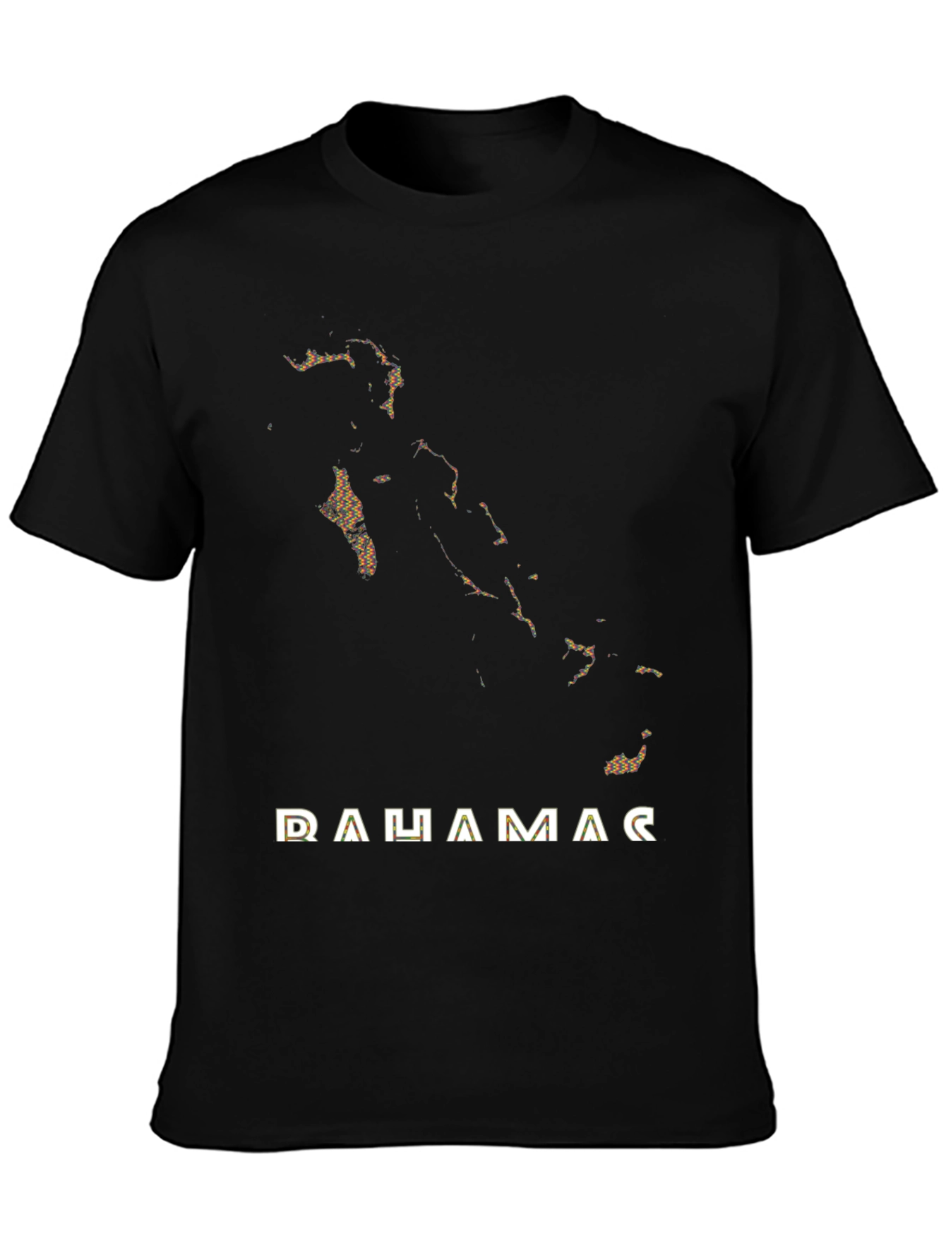 Bahamas Map Black T-Shirt - Island Graphic Tee