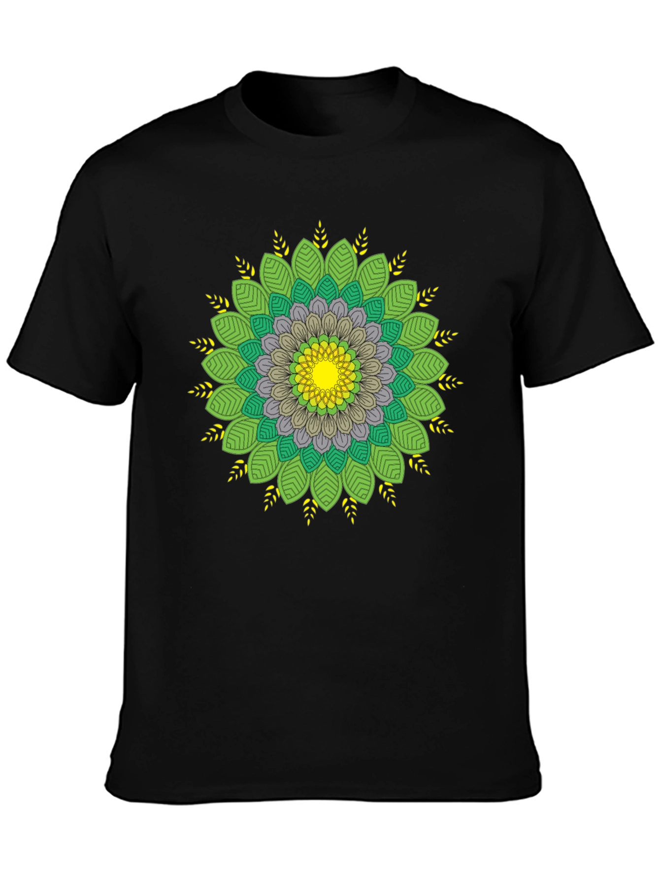 Mandala Graphic Tee - Black Cotton Comfort