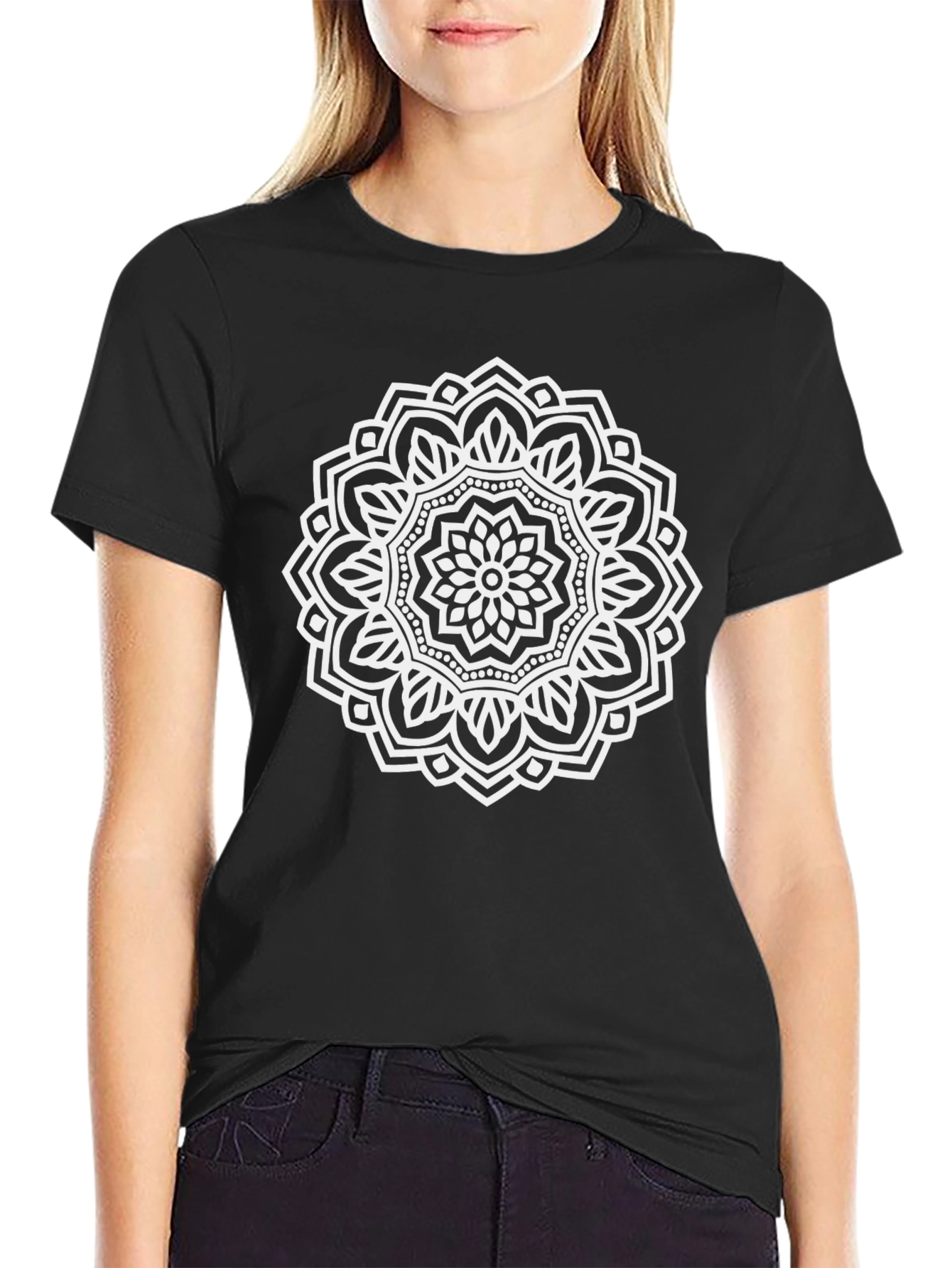 Mandala Graphic Tee - Stylish Black T-Shirt