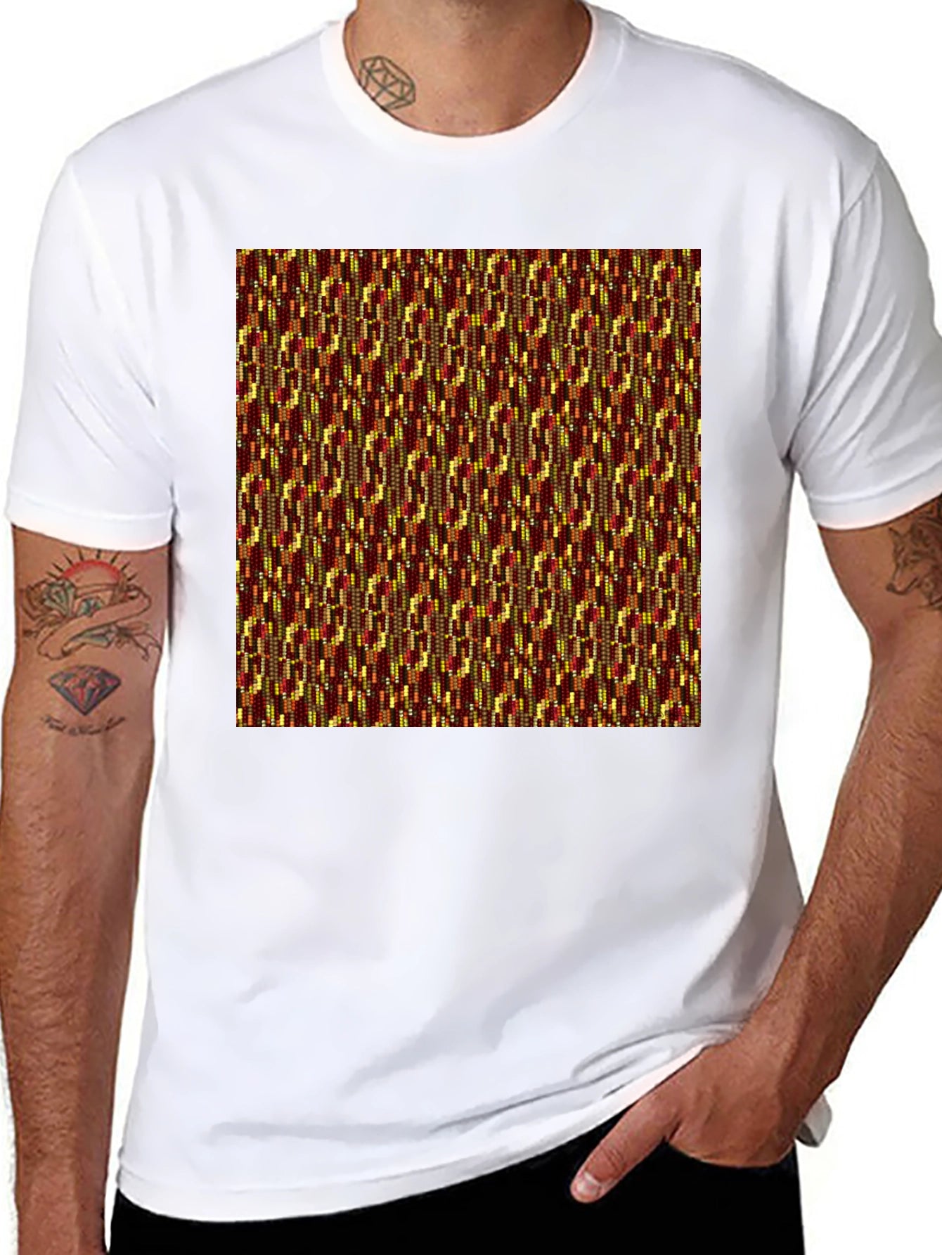 Stylish Kente Cloth Inspired T-Shirt
