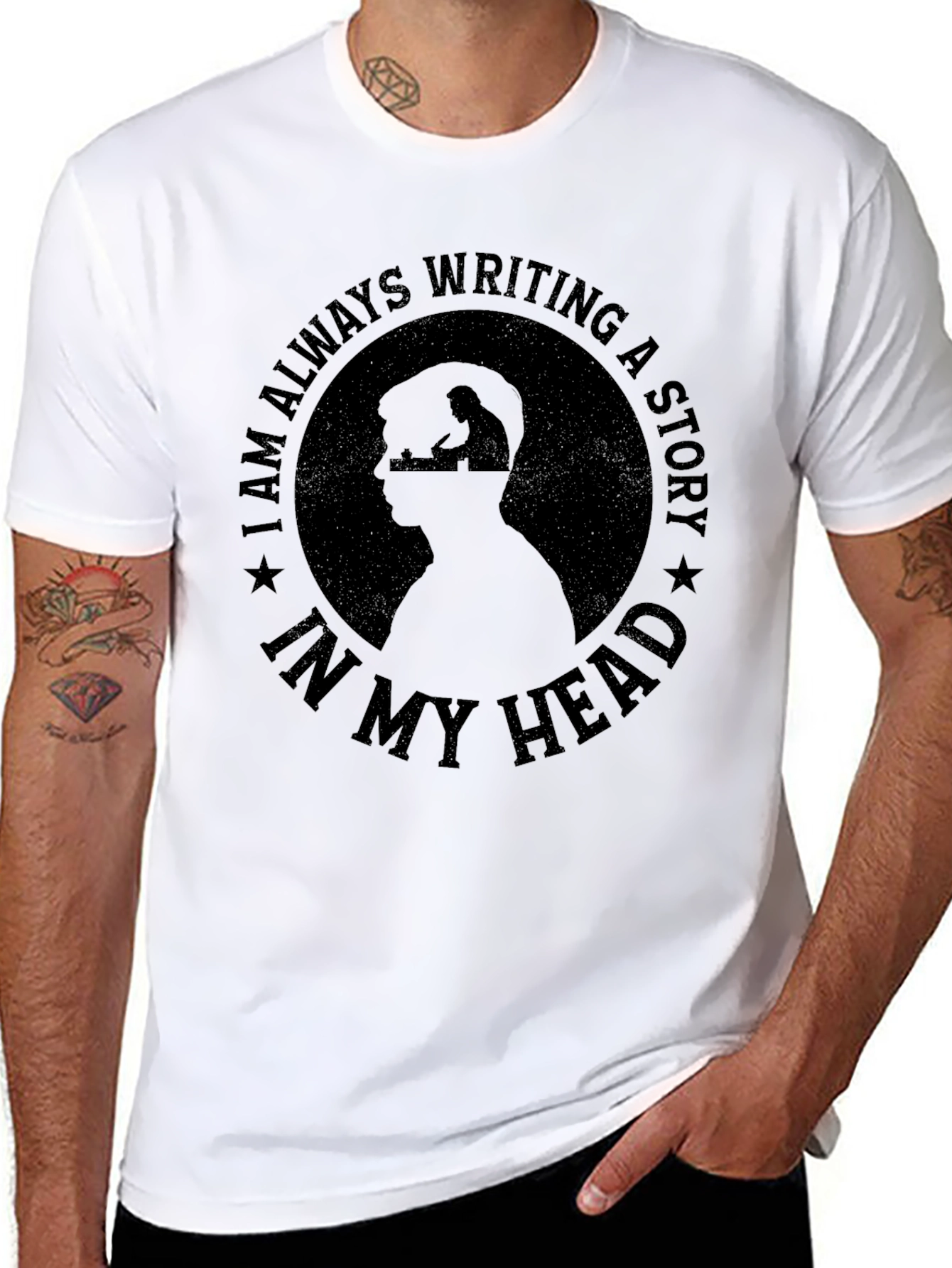 Writers Mind T-Shirt - Always Writing a Story