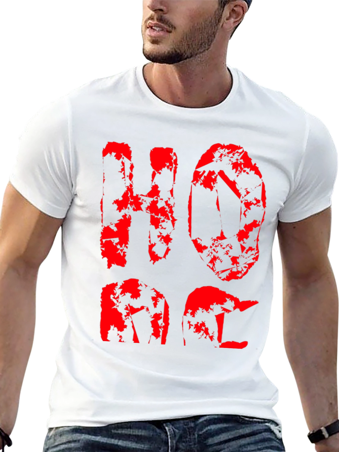 HOPE Graphic Tee - Distressed Print T-Shirt