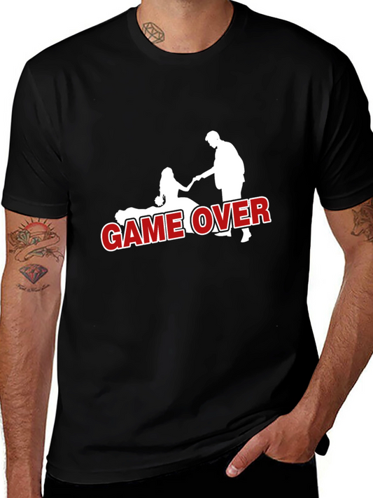 Game Over T-Shirt - Groom and Bride Novelty Tee