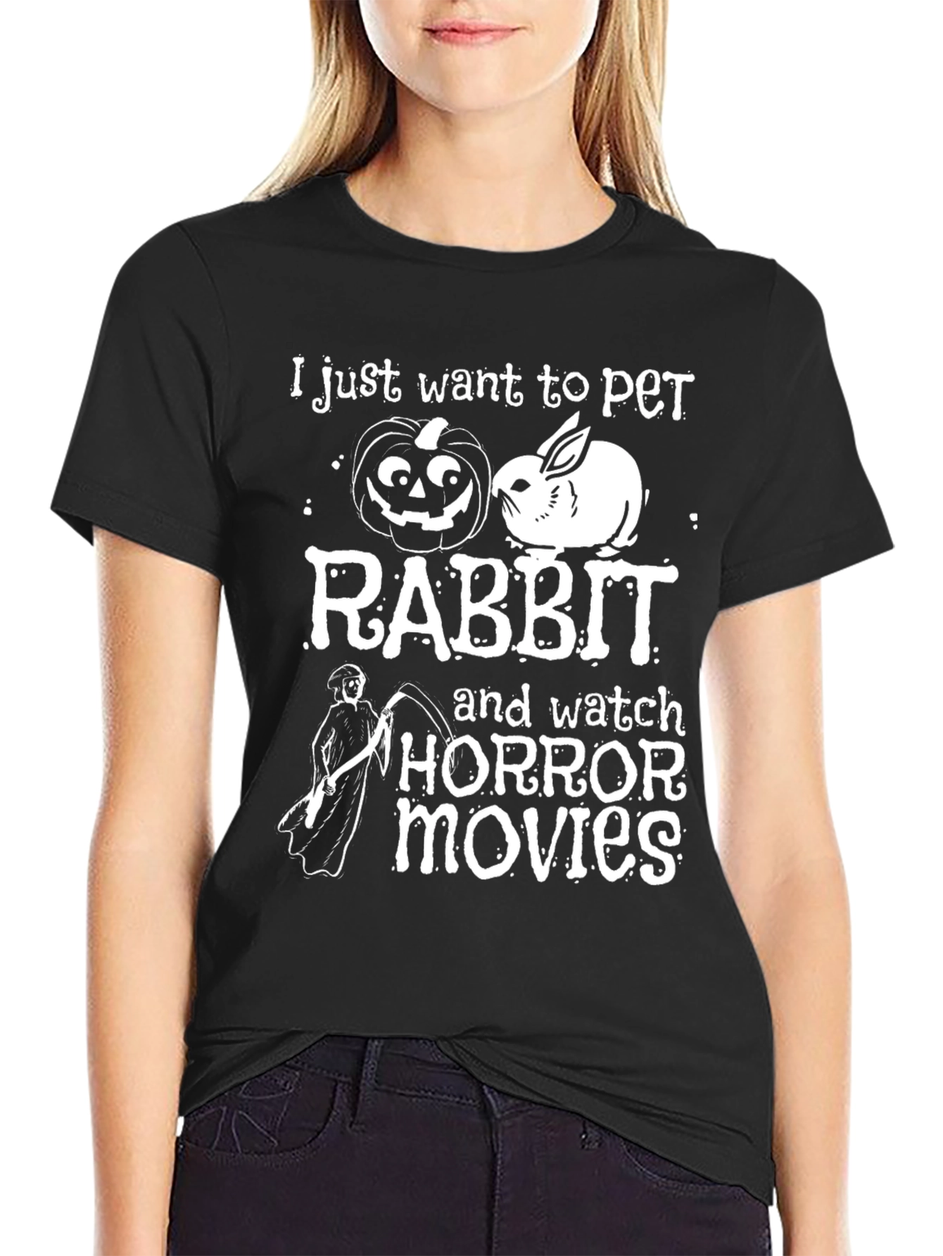 Rabbit Horror Movie Halloween T-Shirt