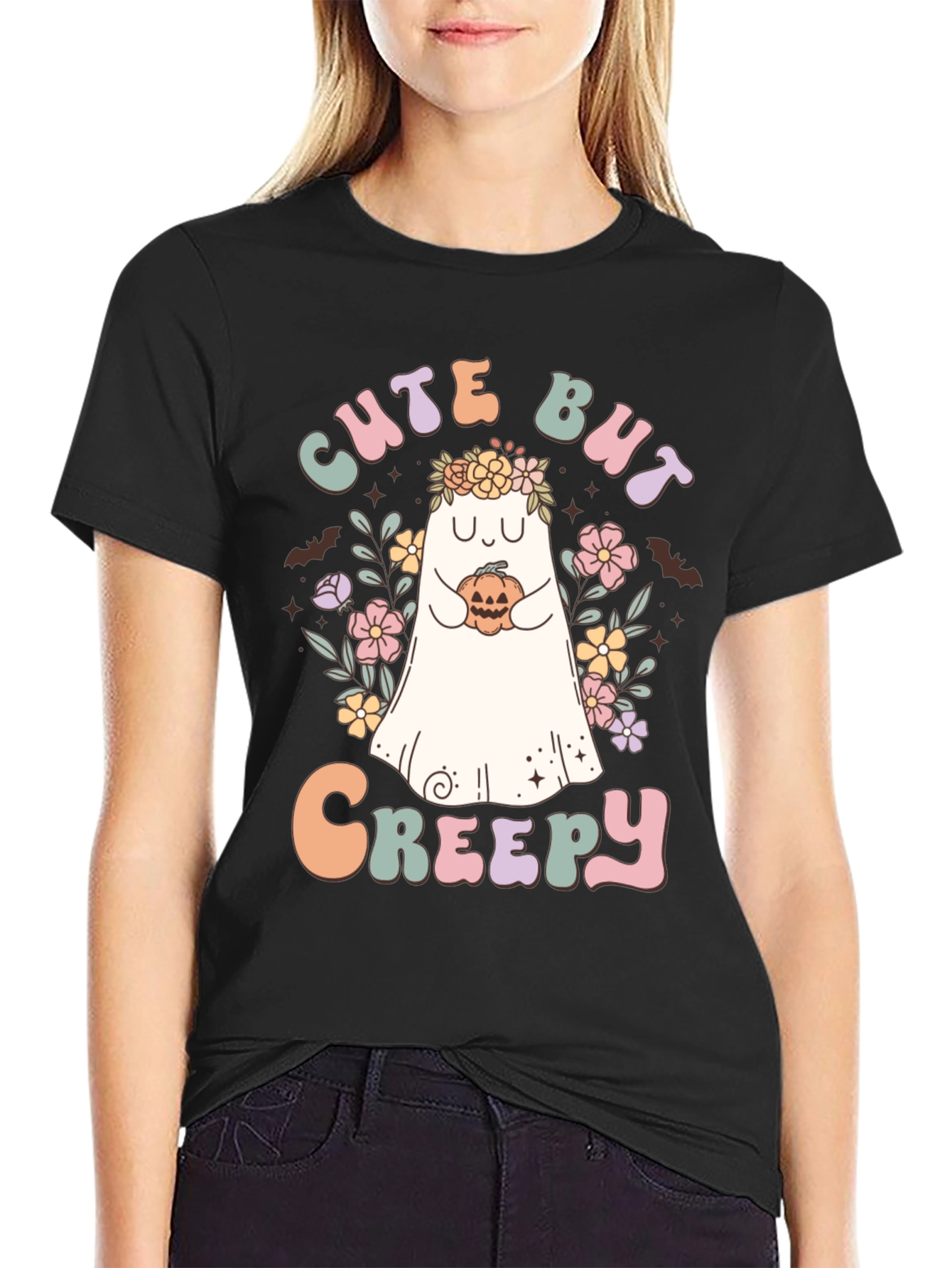 Cute But Creepy Halloween Ghost T-Shirt