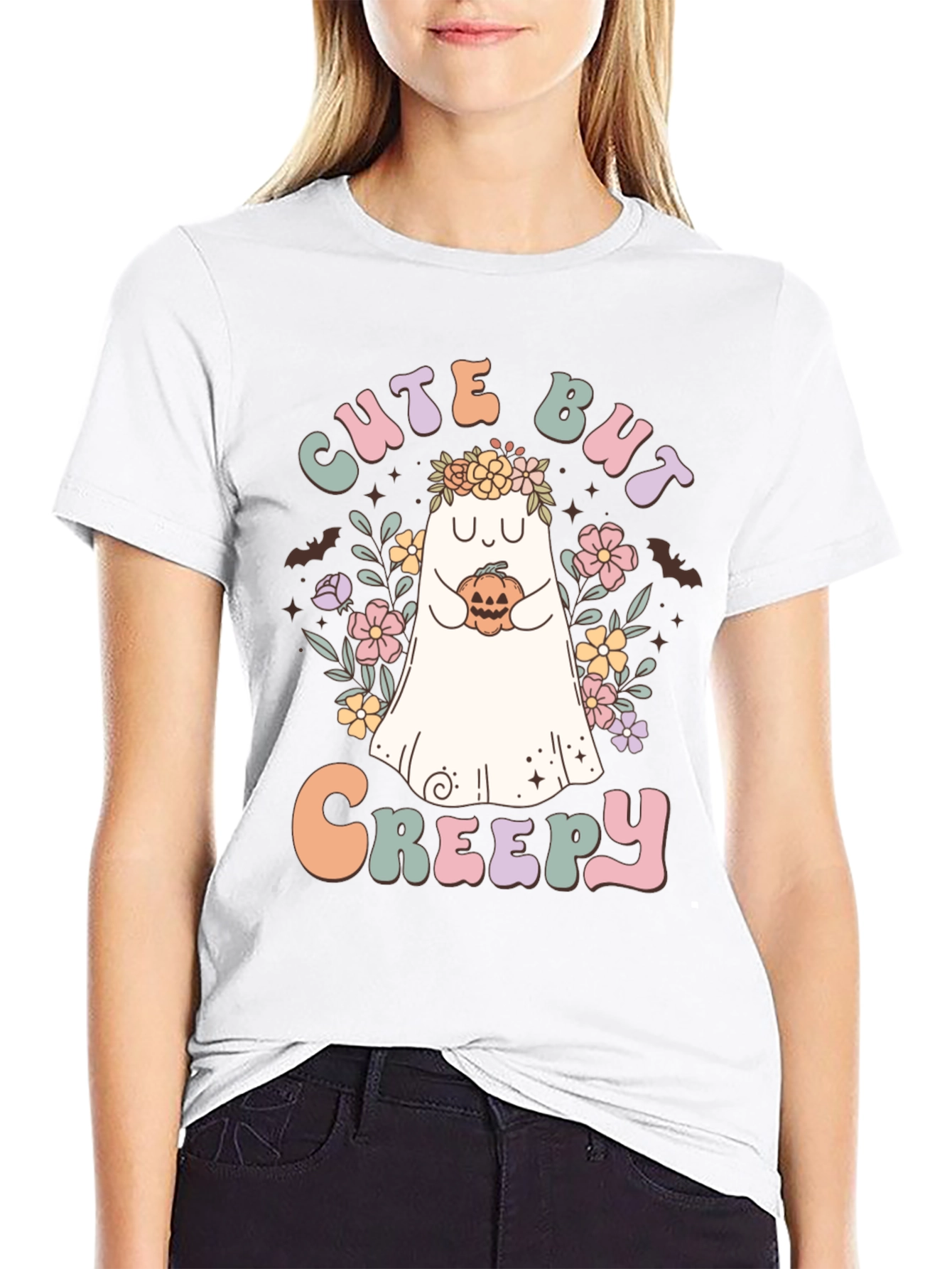 Cute But Creepy Halloween Ghost T-Shirt