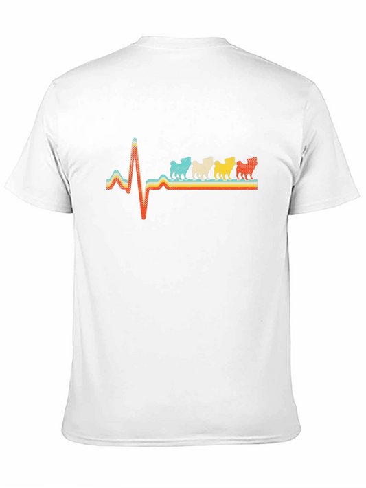 Dog Heartbeat Graphic Tee - Stylish Pet Lover T-Shirt
