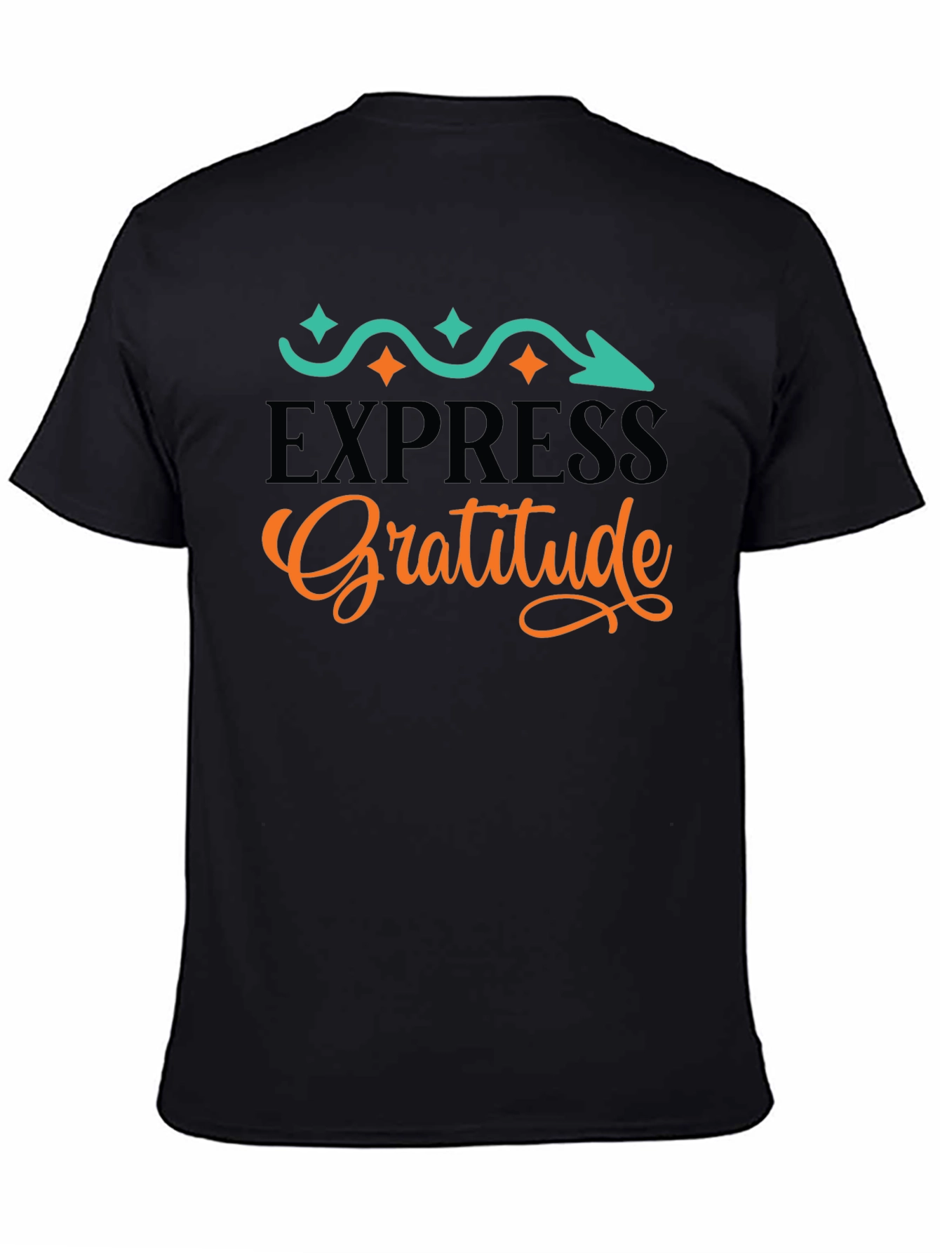 Express Gratitude Graphic Tee - Black