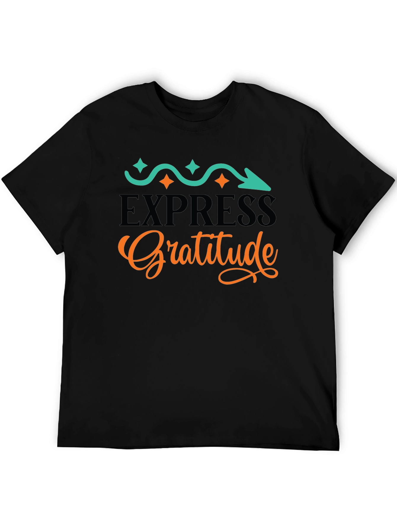 Express Gratitude Graphic Tee - Black