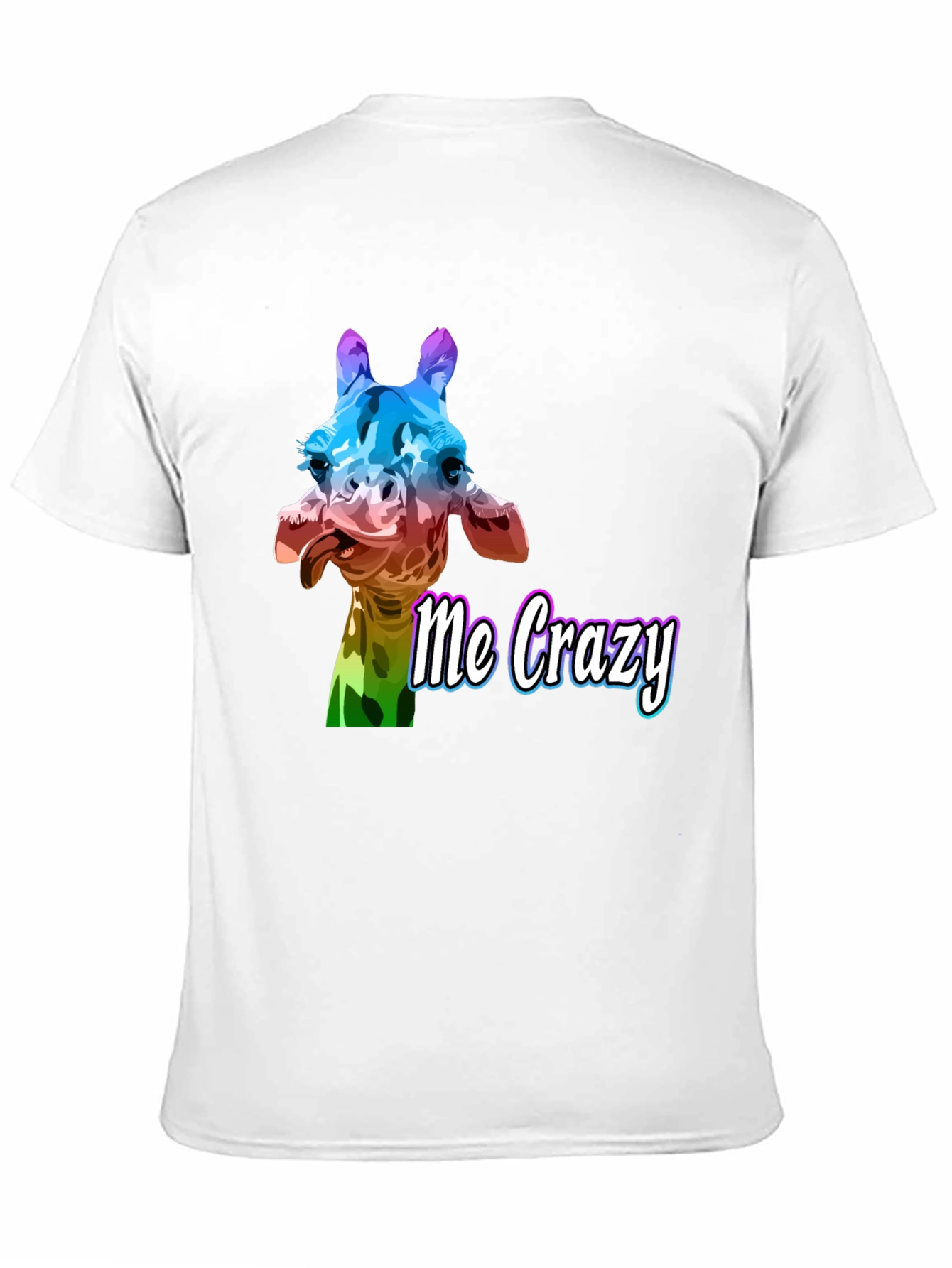 Crazy Giraffe Graphic Tee - Unisex Black T-Shirt