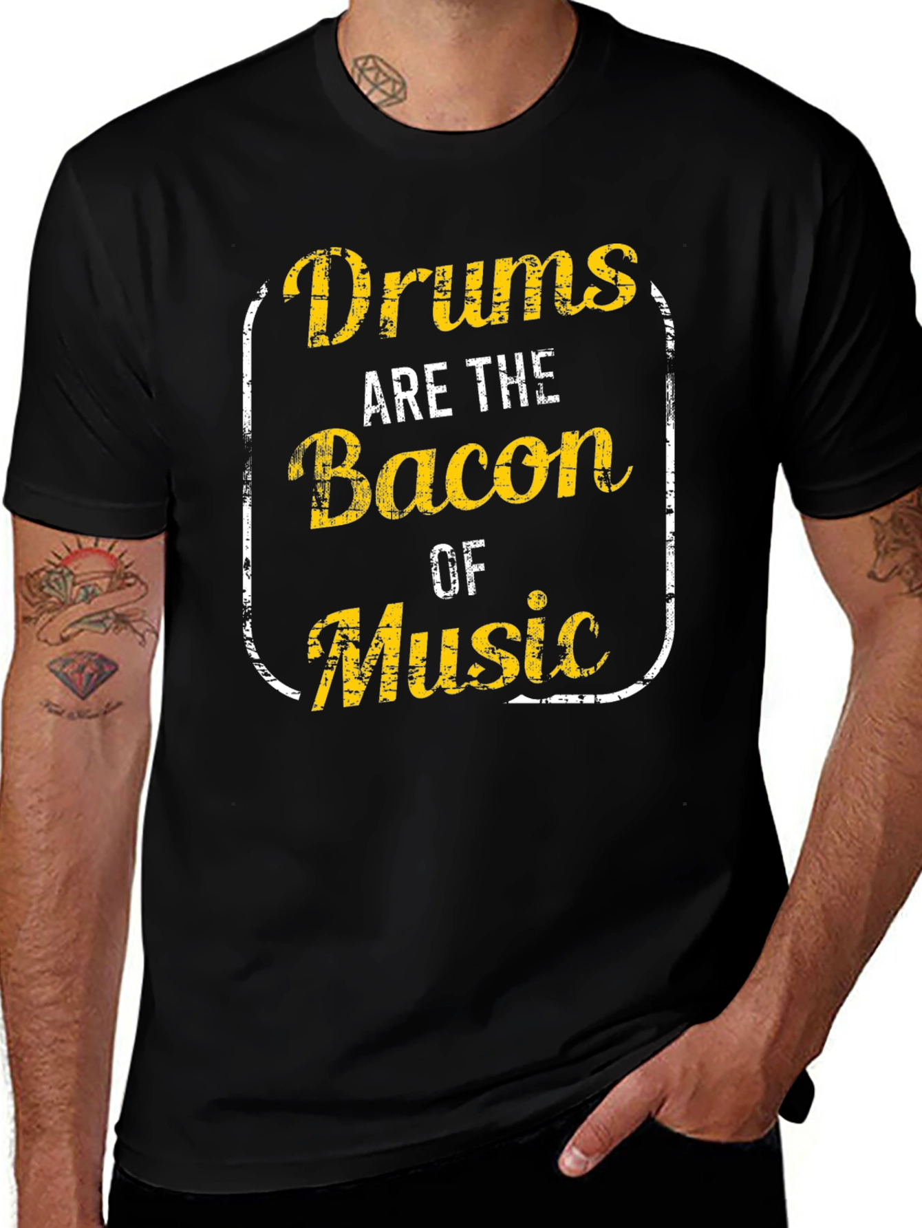 Drums are the Bacon of Music Graphic Tee