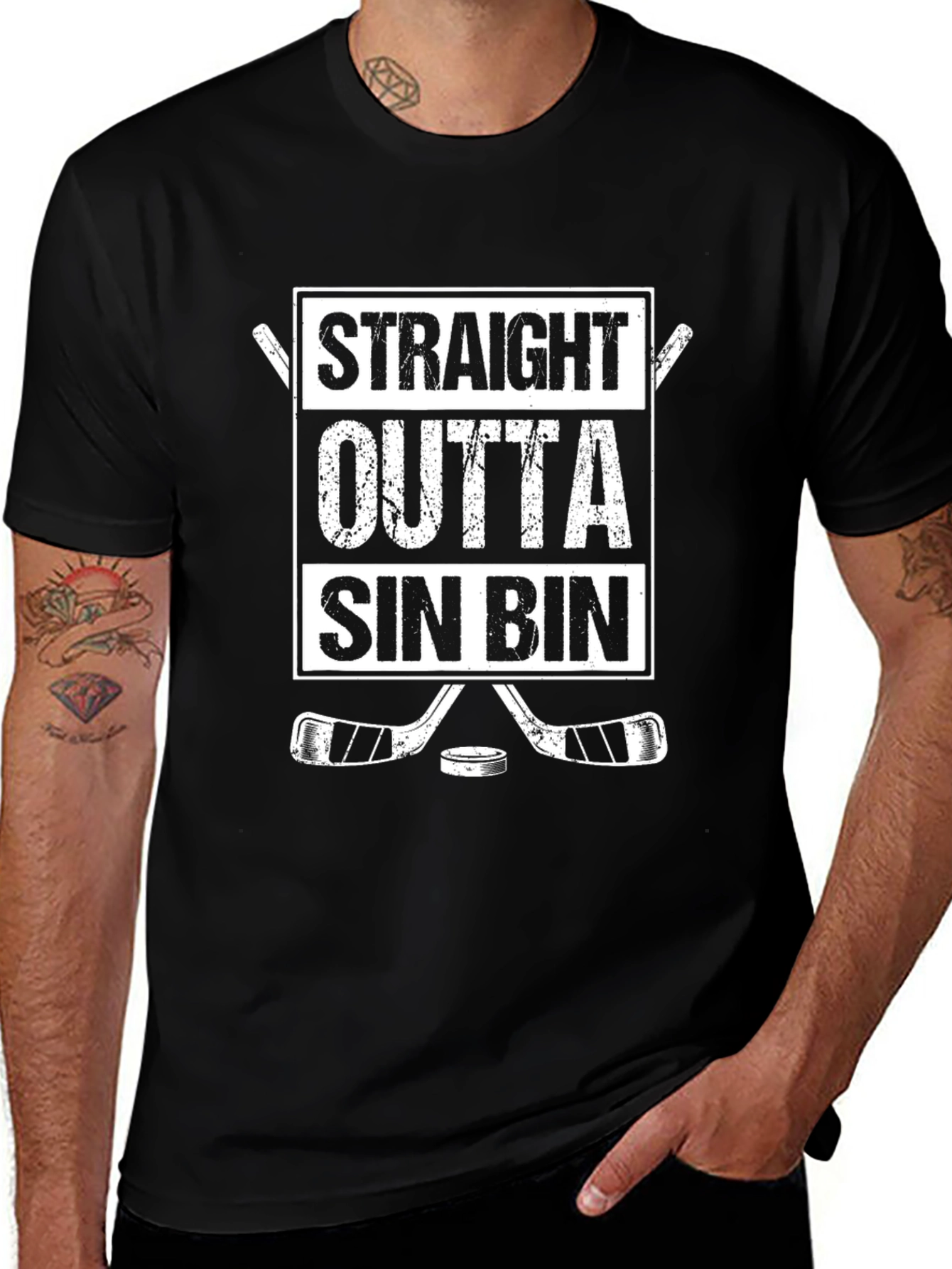 Straight Outta Sin Bin Hockey T-Shirt