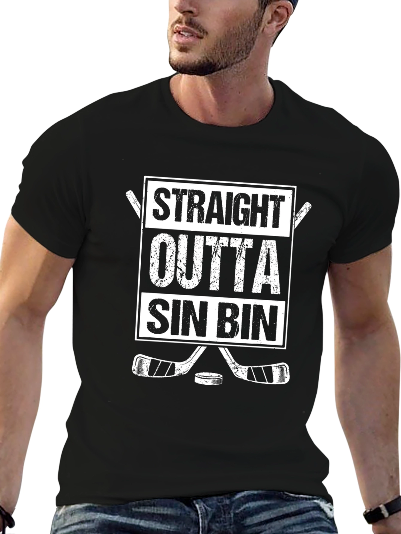 Straight Outta Sin Bin Hockey T-Shirt