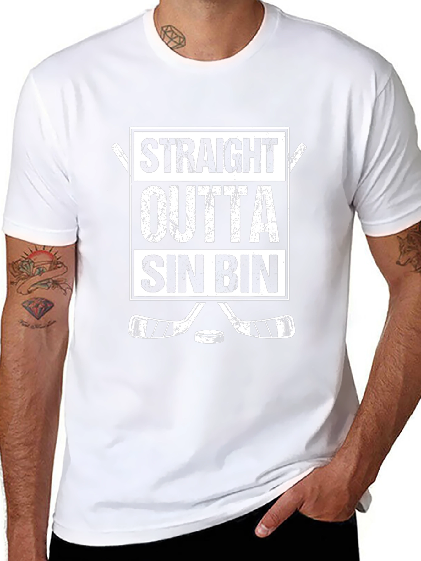 Straight Outta Sin Bin Hockey T-Shirt