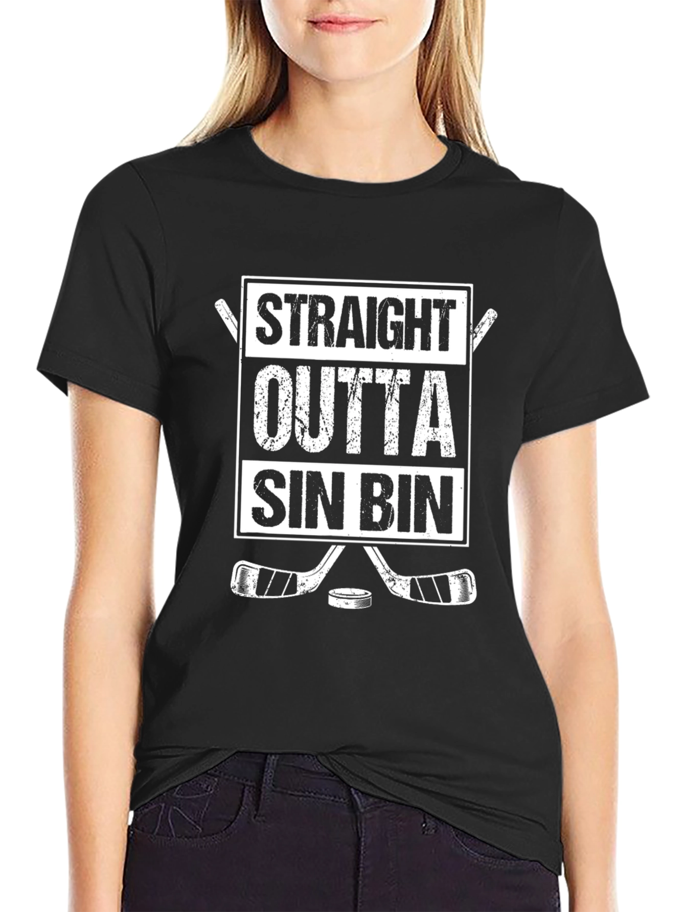 Straight Outta Sin Bin Hockey T-Shirt