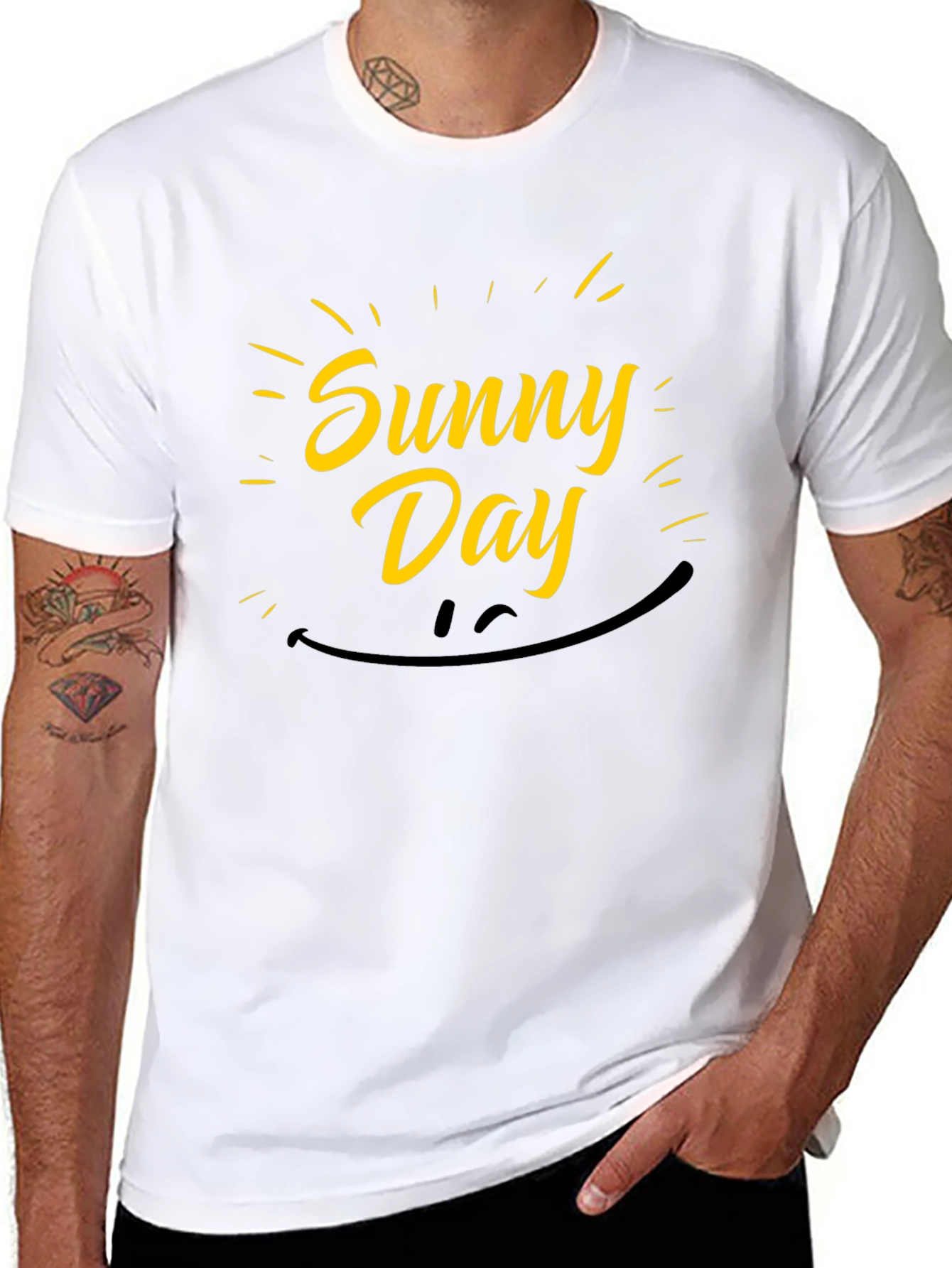 Sunny Day Graphic Black T-Shirt