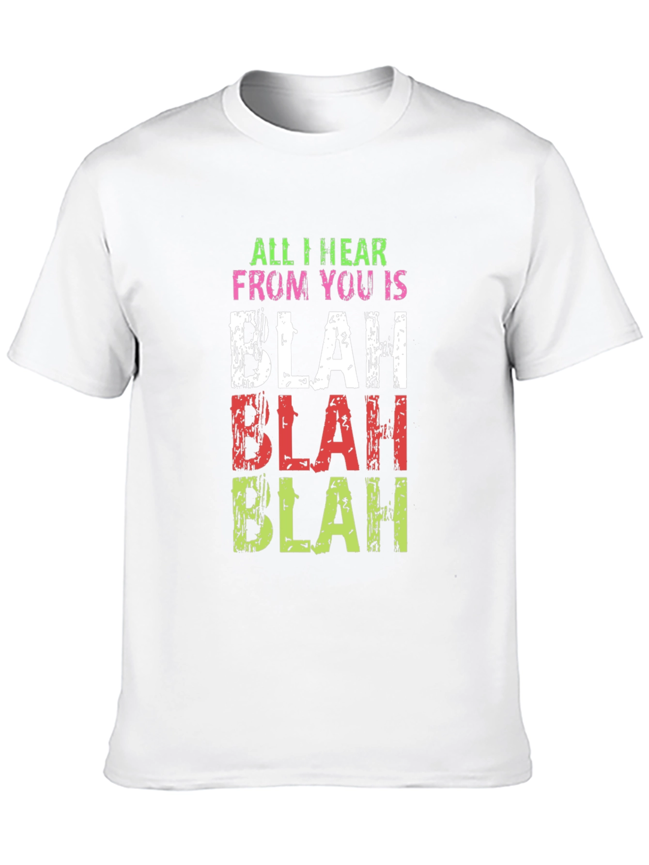 Blah Slogan Black T-Shirt