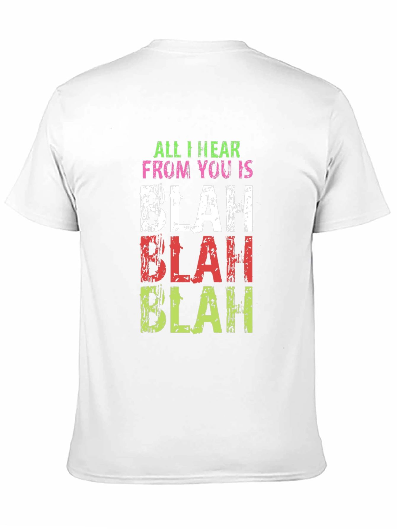 Blah Slogan Black T-Shirt