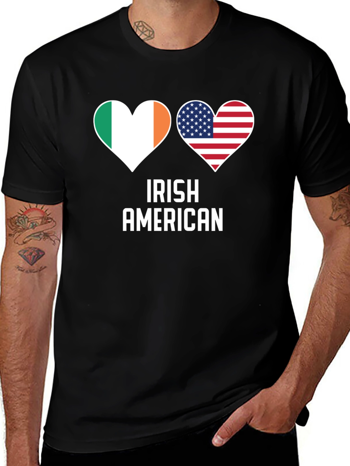 Irish American Pride T-Shirt Shamrock Flag