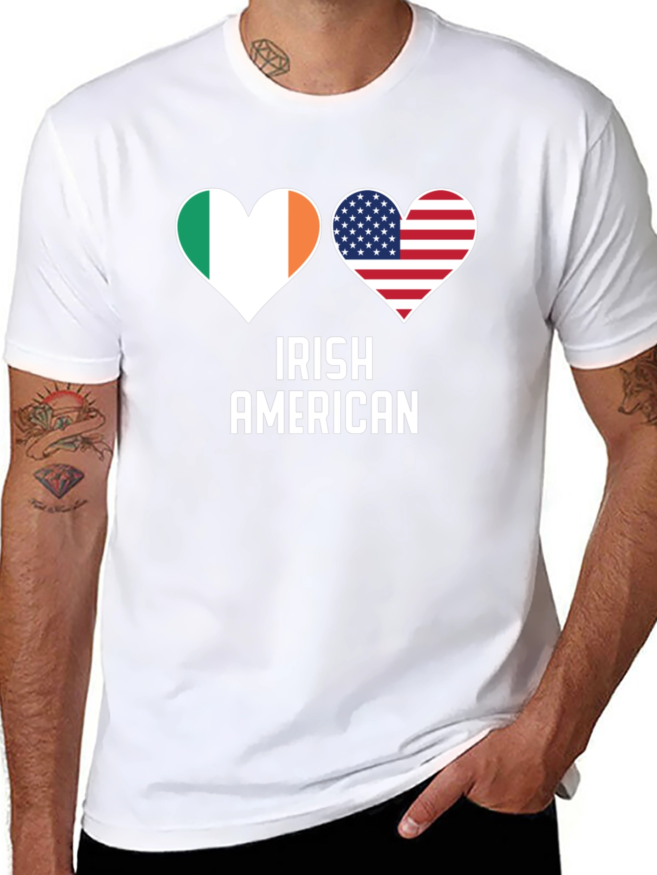Irish American Pride T-Shirt Shamrock Flag