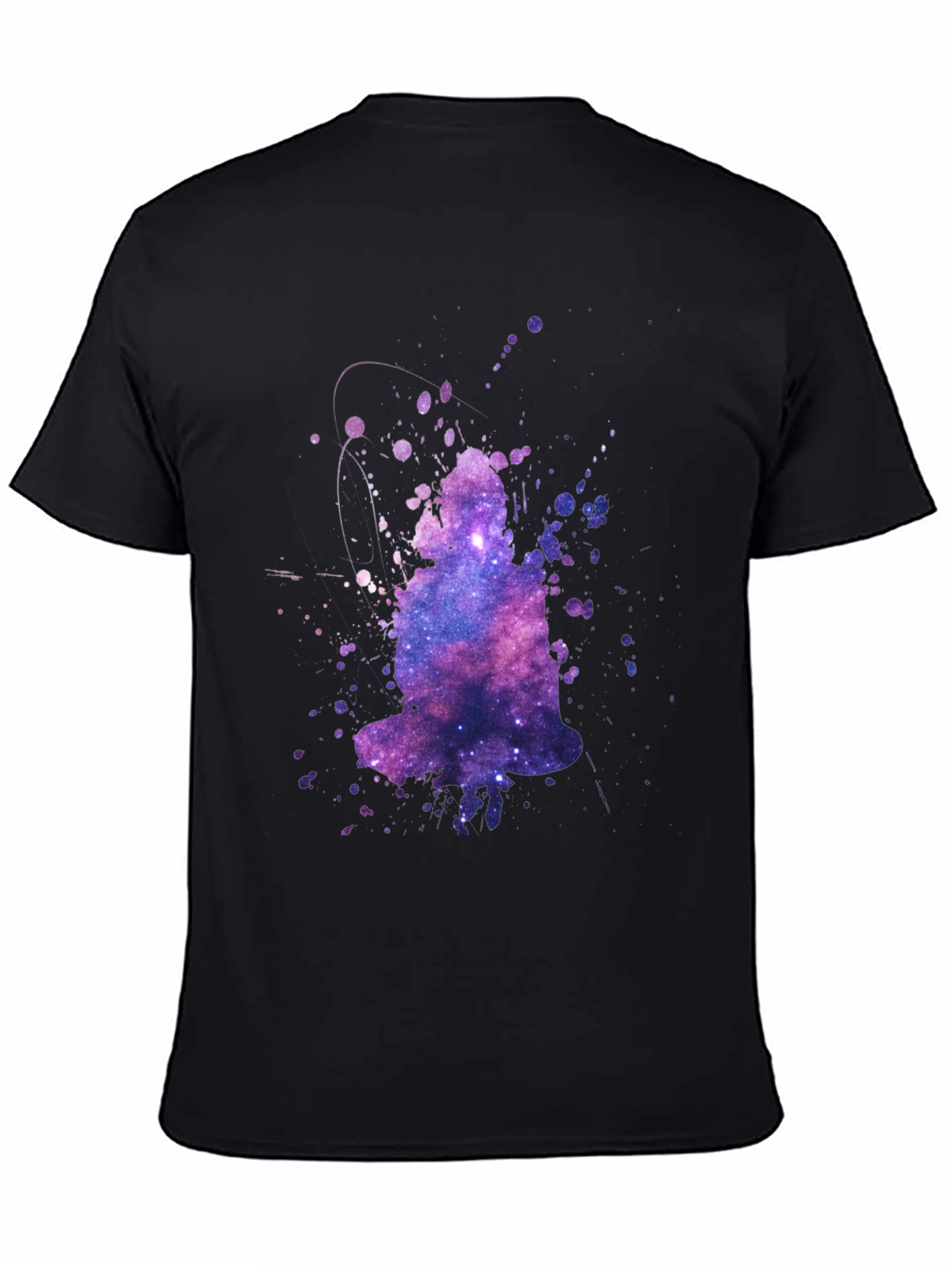 Galaxy Buddha Graphic T-Shirt - Trendy Crew Neck Tee