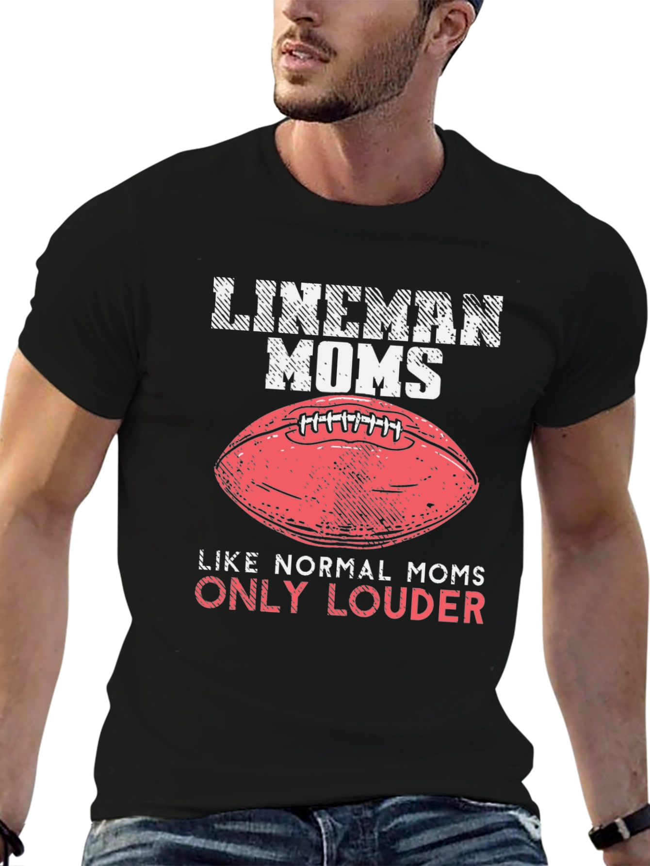 Lineman Moms T-Shirt - Loud & Proud Football Tee
