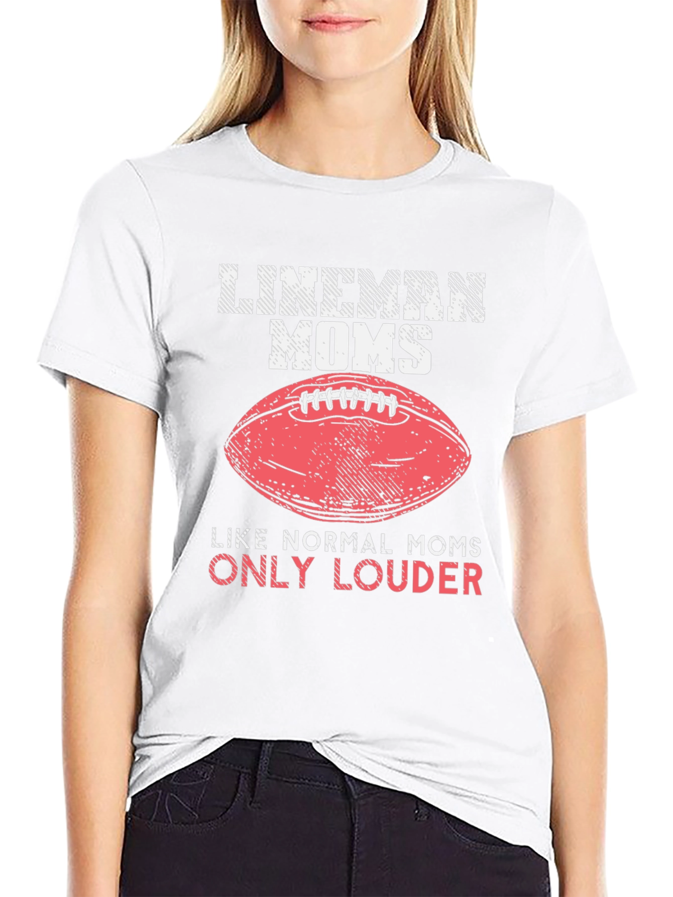 Lineman Moms T-Shirt - Loud & Proud Football Tee