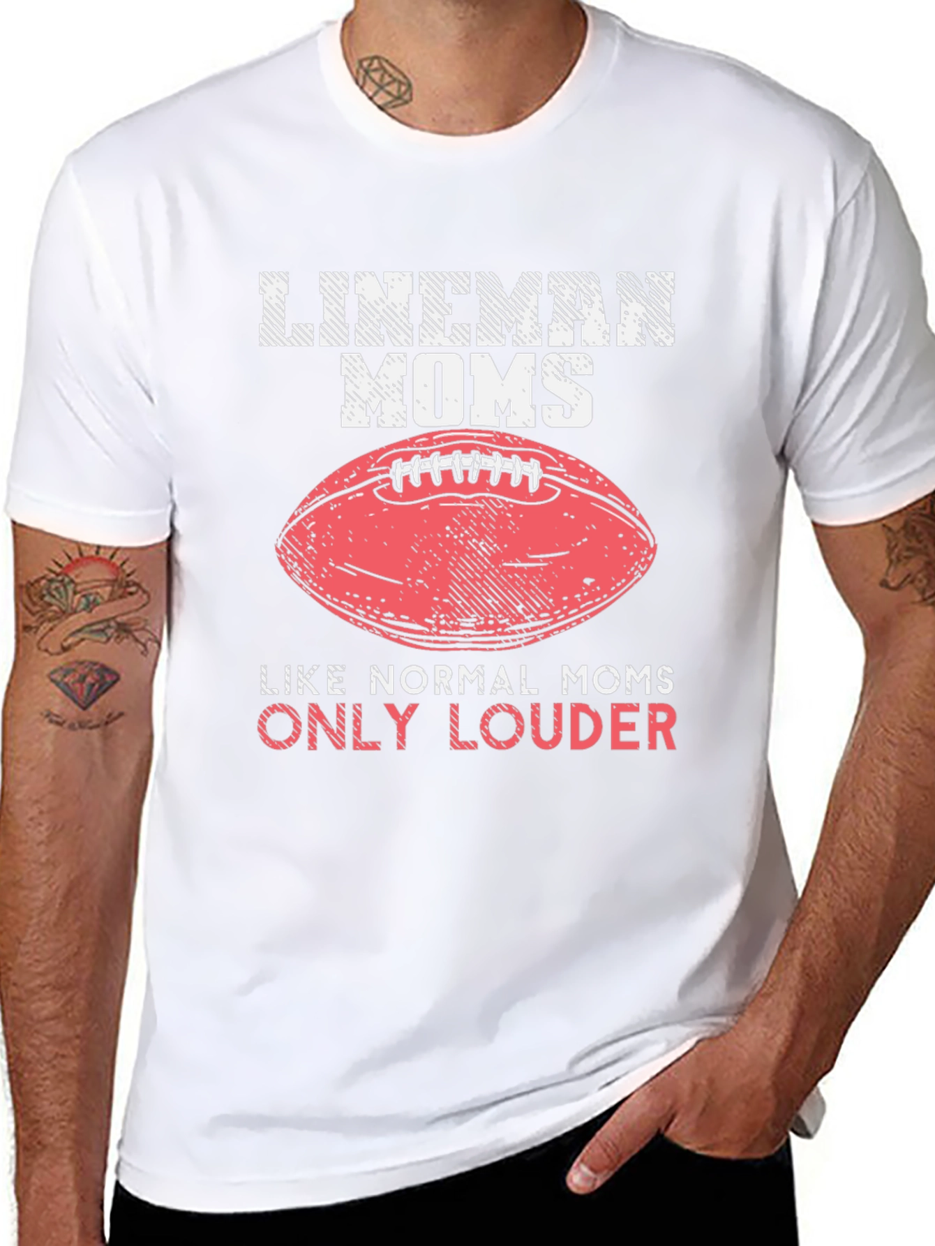 Lineman Moms T-Shirt - Loud & Proud Football Tee
