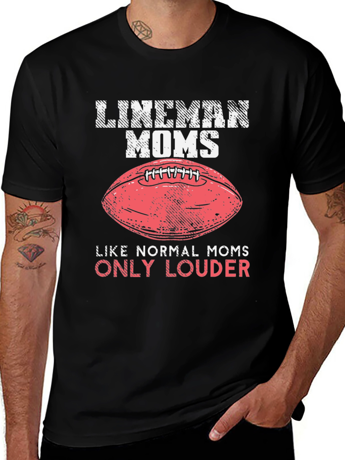 Lineman Moms T-Shirt - Loud & Proud Football Tee