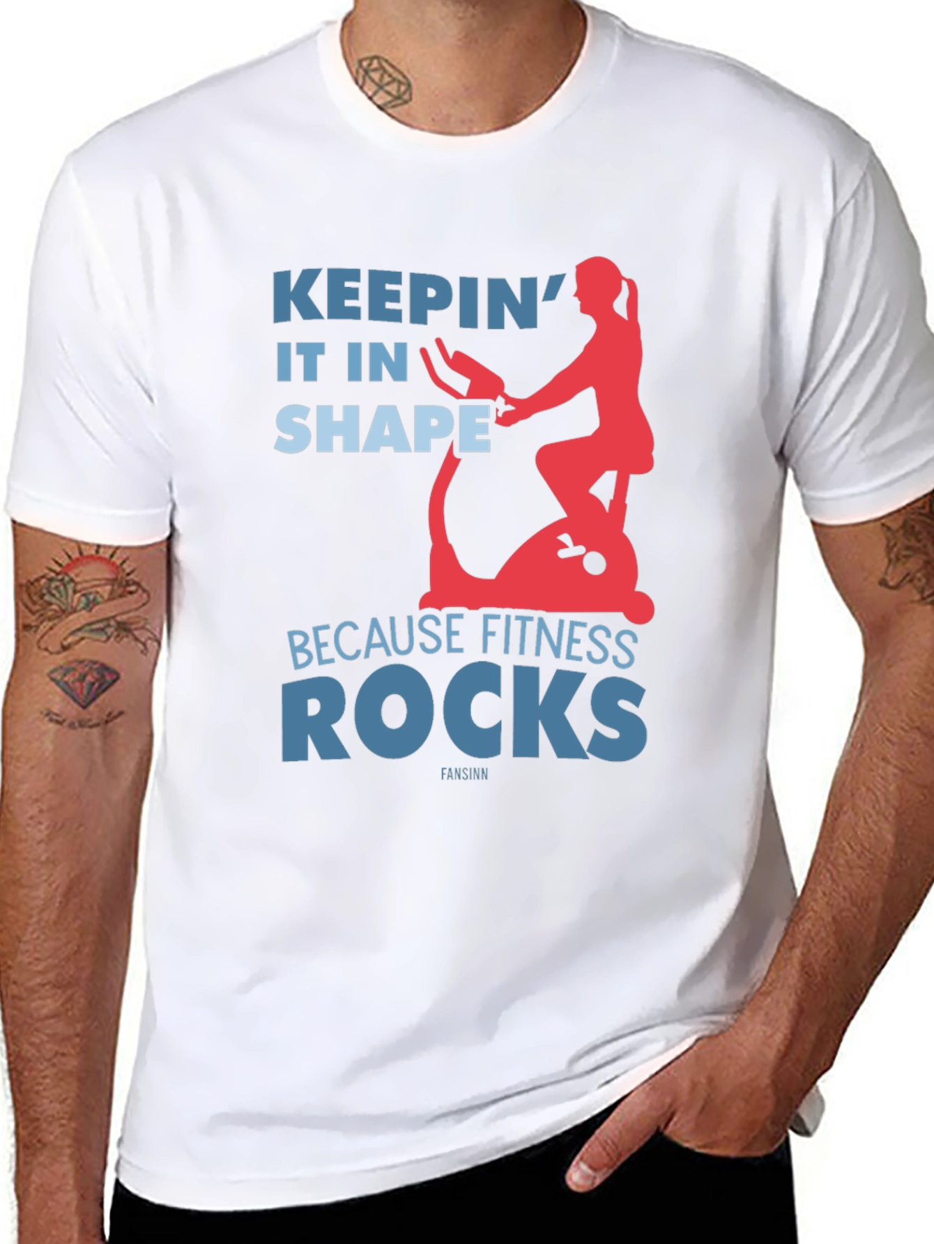 Fitness Rocks Graphic T-Shirt - Keepin it in Shape