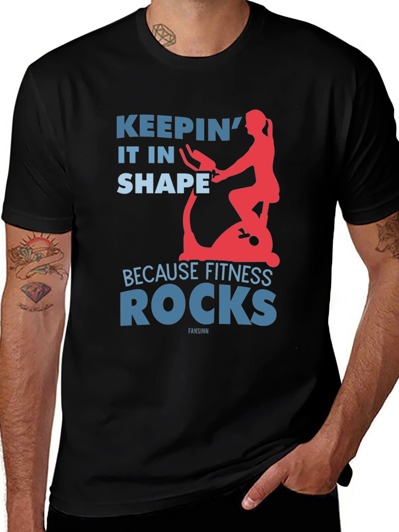 Fitness Rocks Graphic T-Shirt - Keepin it in Shape