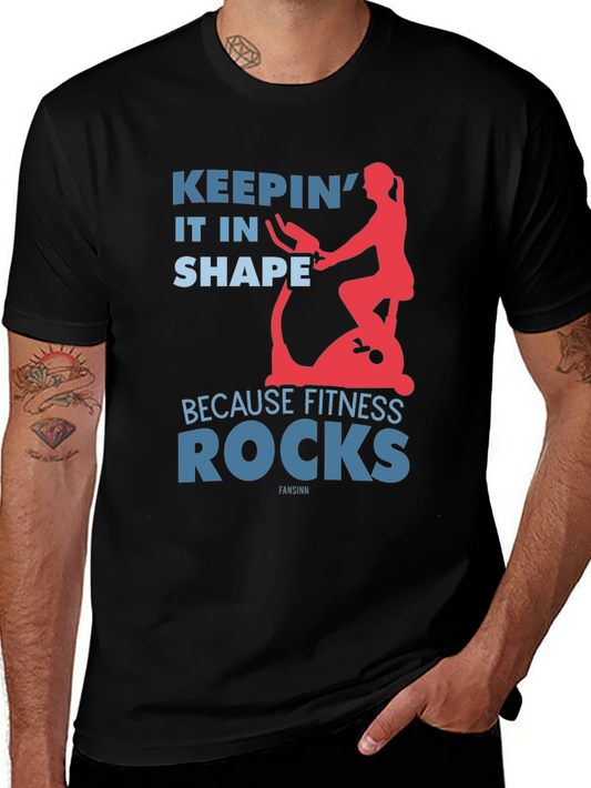 Fitness Rocks Graphic T-Shirt - Keepin it in Shape