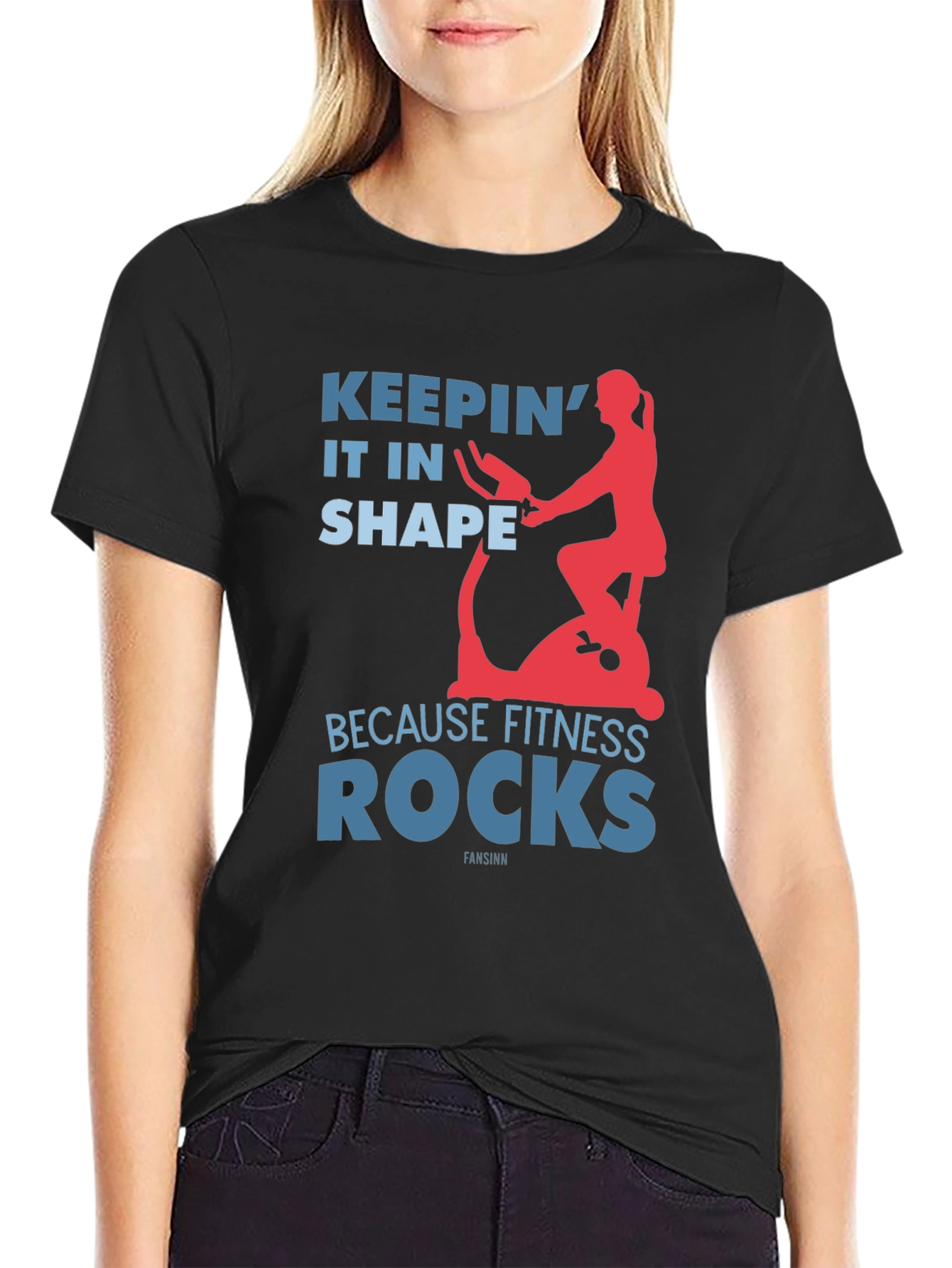 Fitness Rocks Graphic T-Shirt - Keepin it in Shape