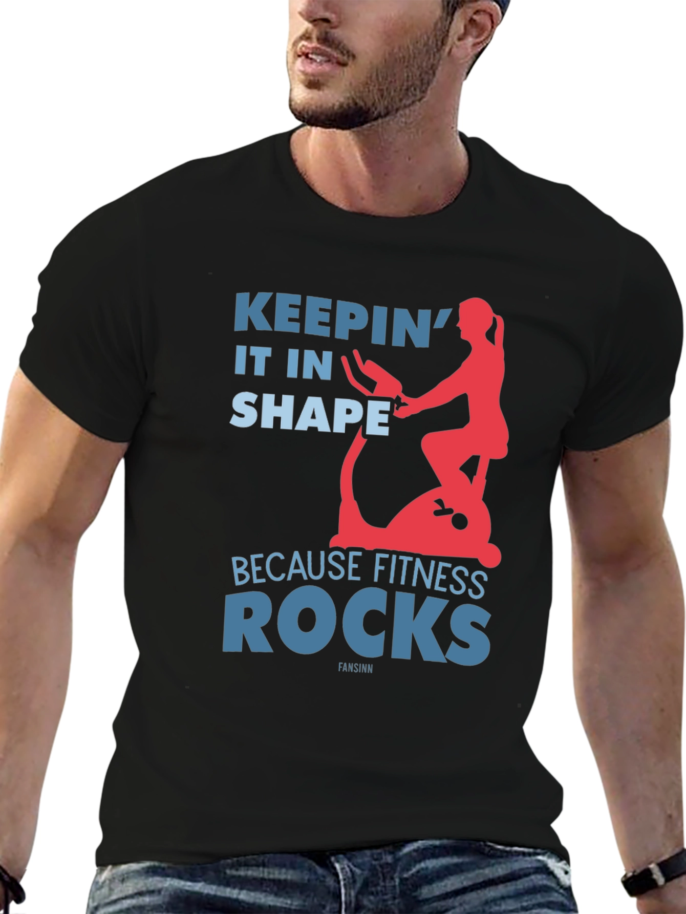 Fitness Rocks Graphic T-Shirt - Keepin it in Shape