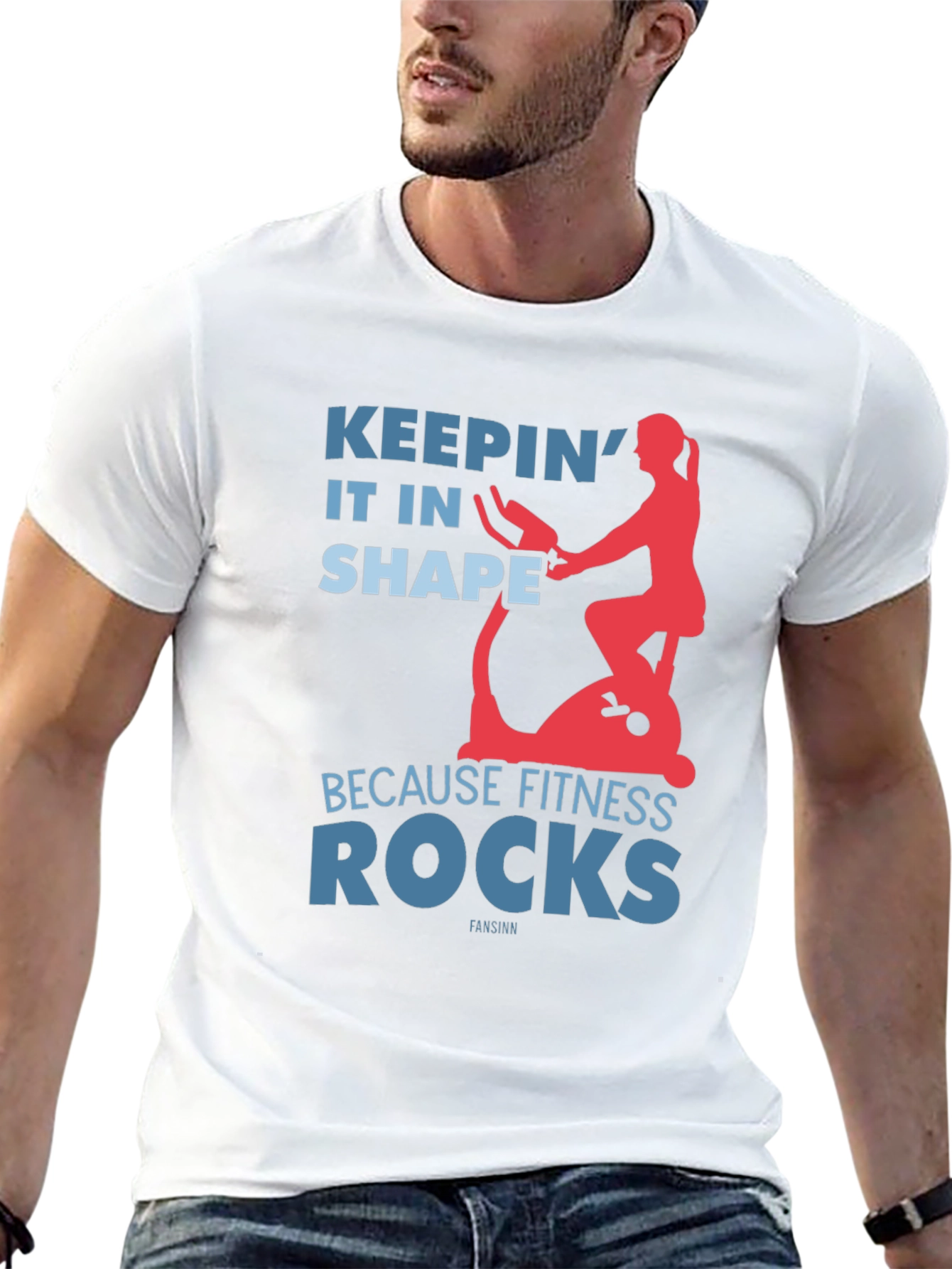 Fitness Rocks Graphic T-Shirt - Keepin it in Shape
