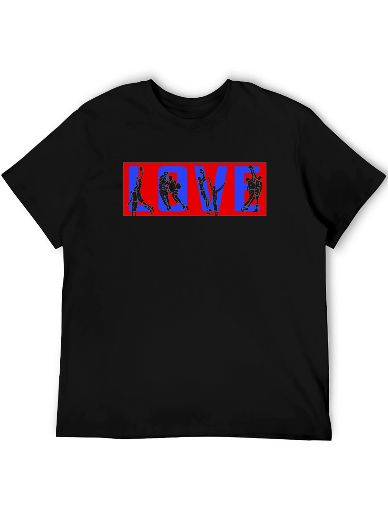 Basketball LOVE Graphic T-Shirt - Black