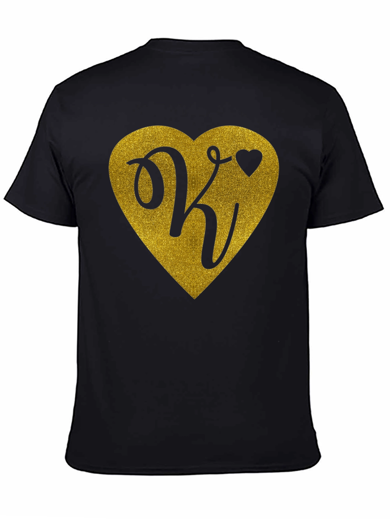 Personalized Heart Initial K T-Shirt - Custom Gift