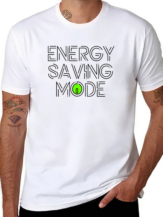 Energy Saving Mode Black T-Shirt