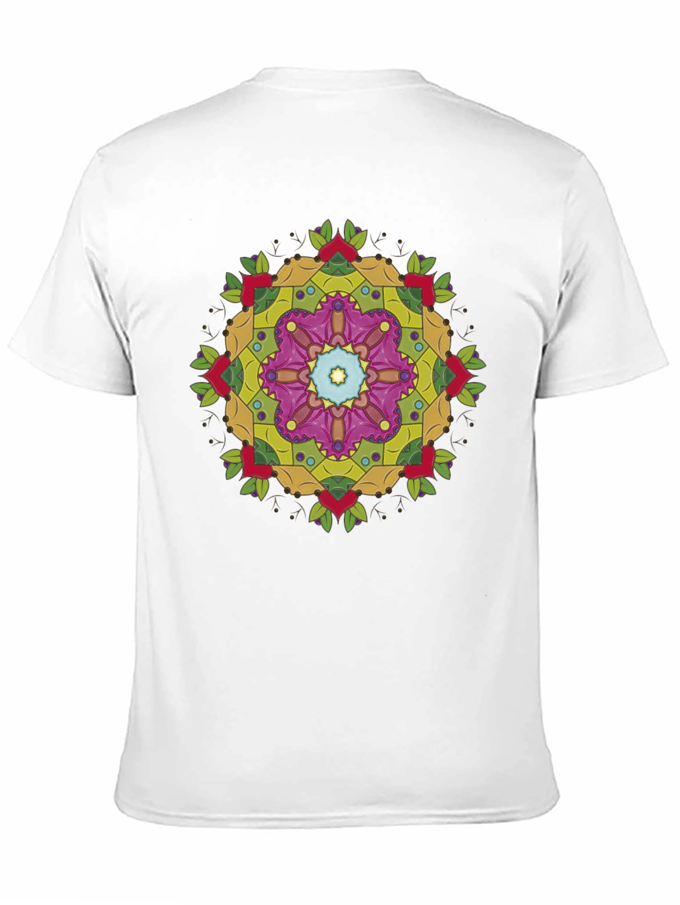 Geometric Mandala Graphic Black T-Shirt