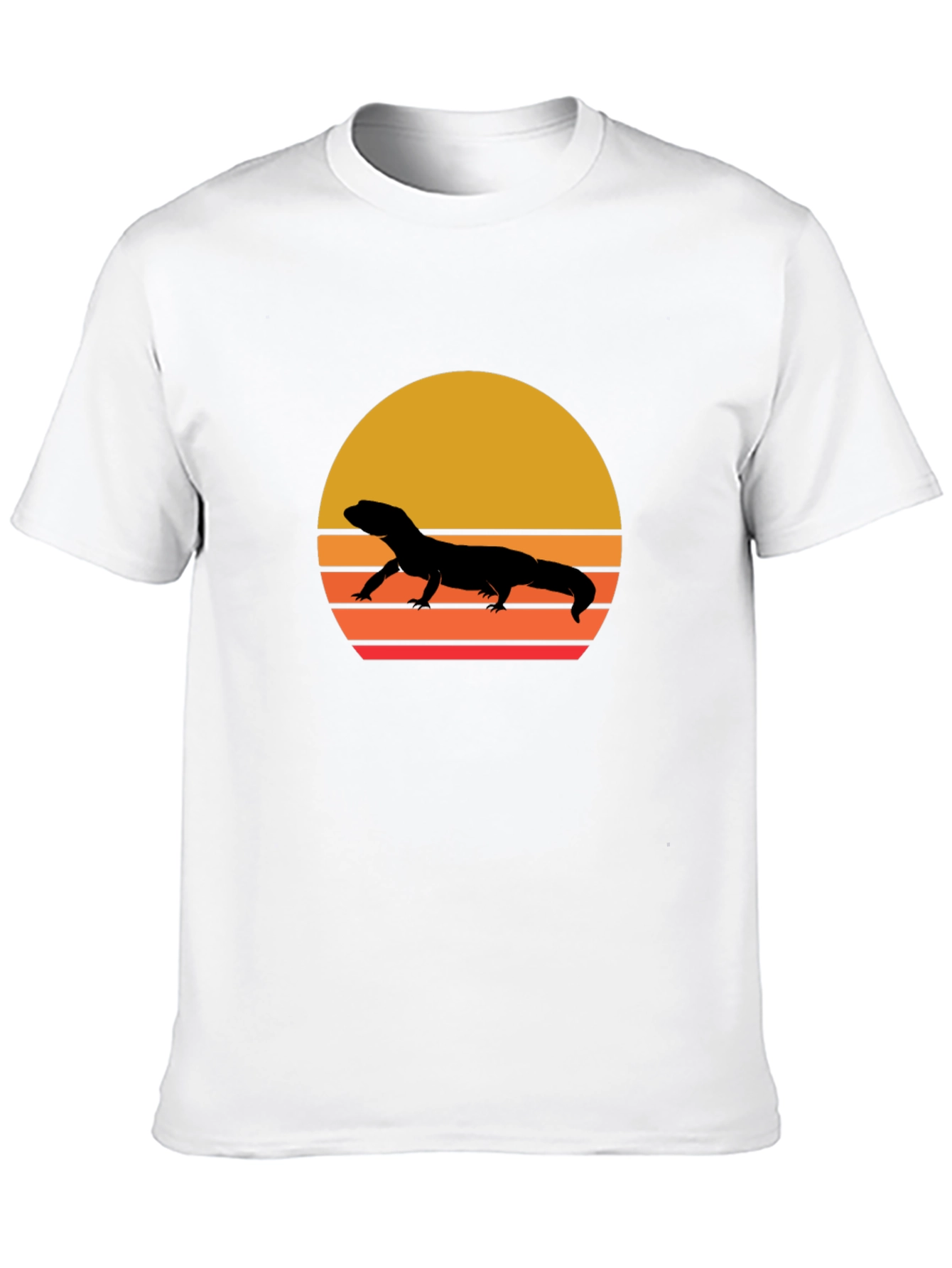 Retro Lizard Sunset Graphic T-Shirt