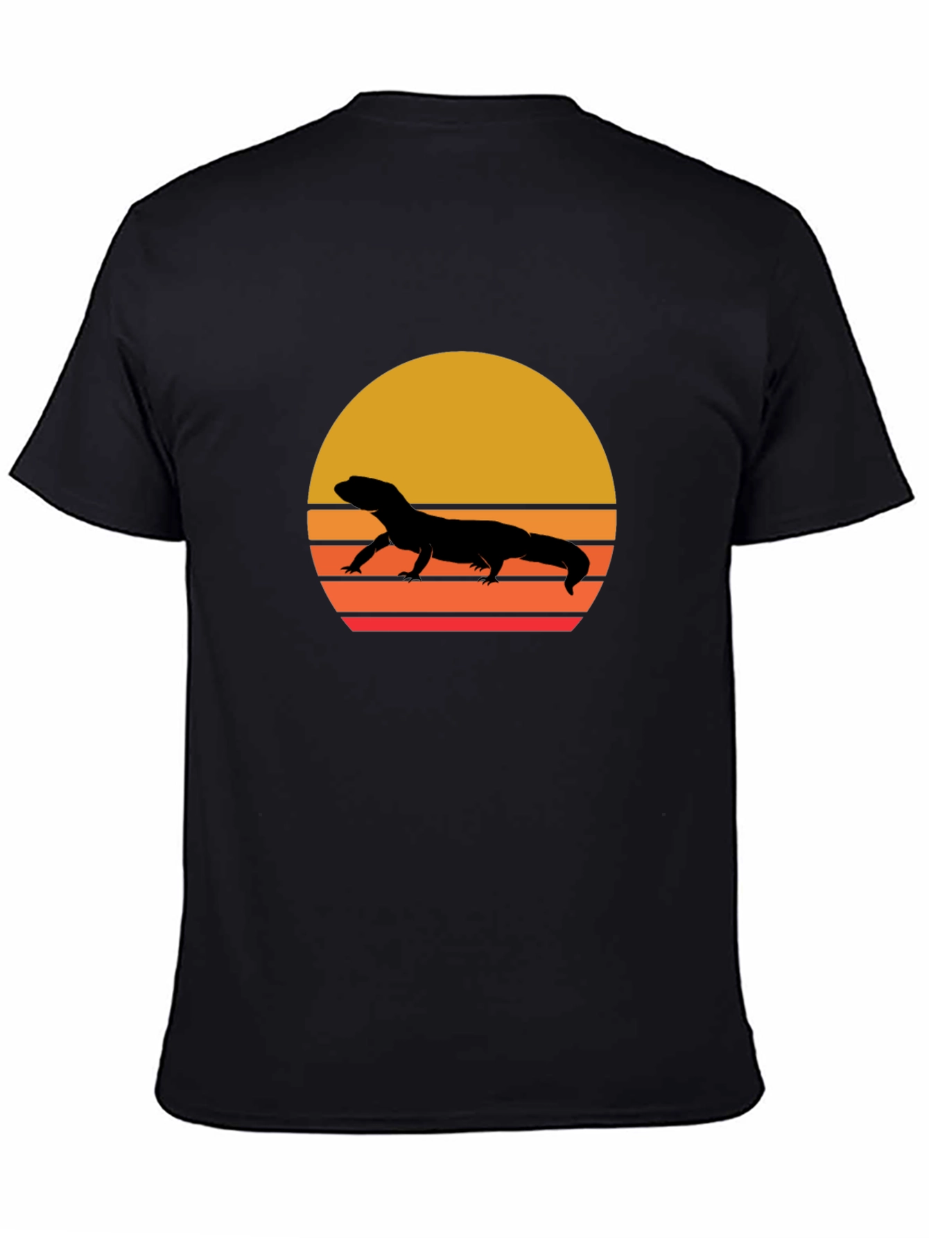 Retro Lizard Sunset Graphic T-Shirt