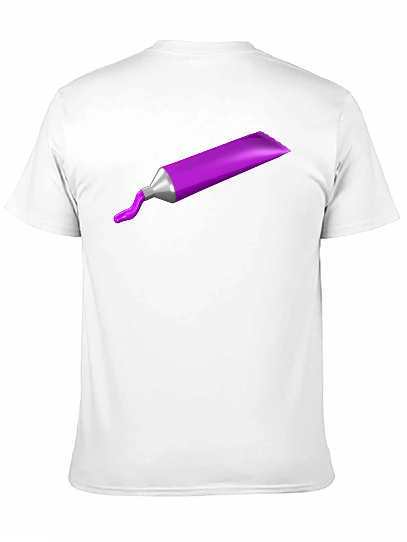 Purple Paint Tube Graphic Tee - Artistic Casual Wear