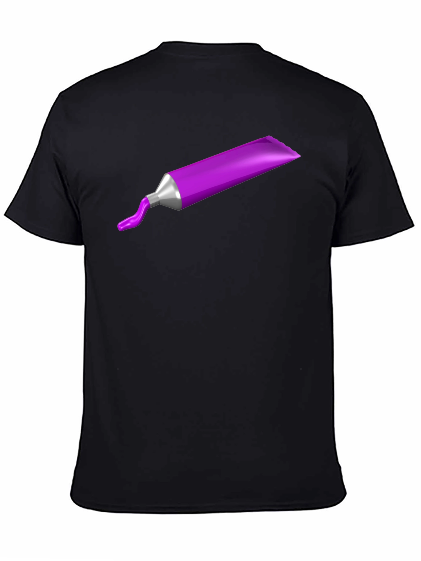 Purple Paint Tube Graphic Tee - Artistic Casual Wear
