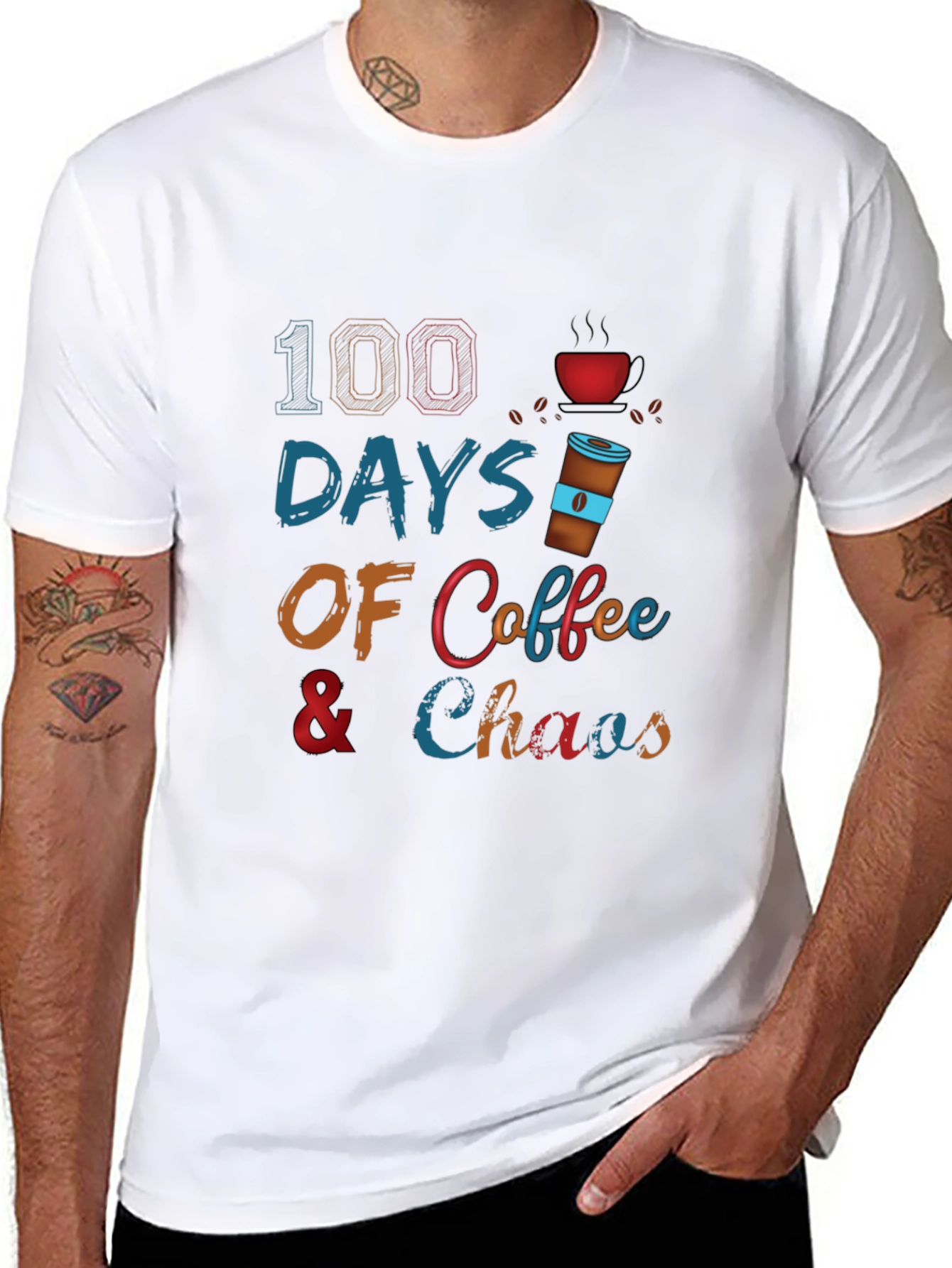 100 Days Coffee & Chaos T-Shirt