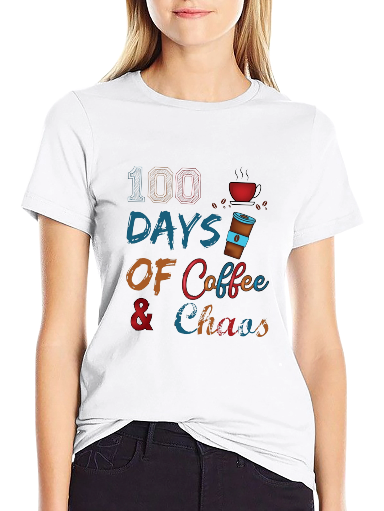 100 Days Coffee & Chaos T-Shirt